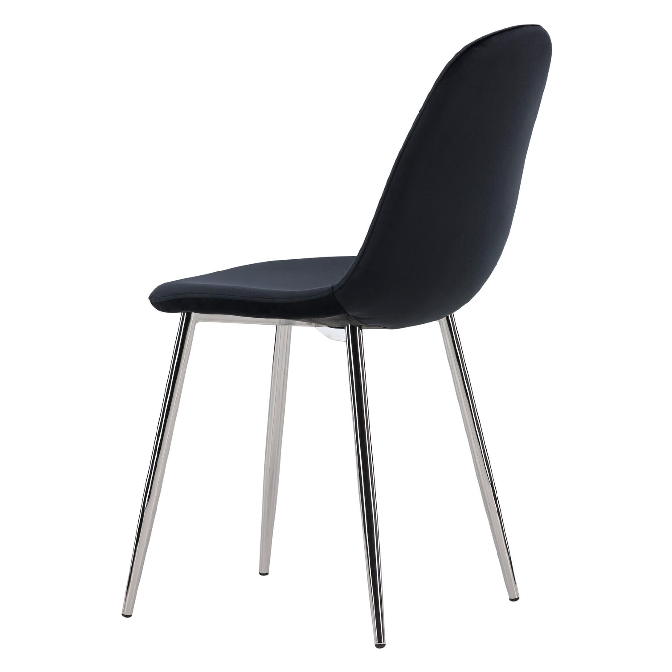 Yira eetkamerstoelen zwart fluweel afbeelding 5