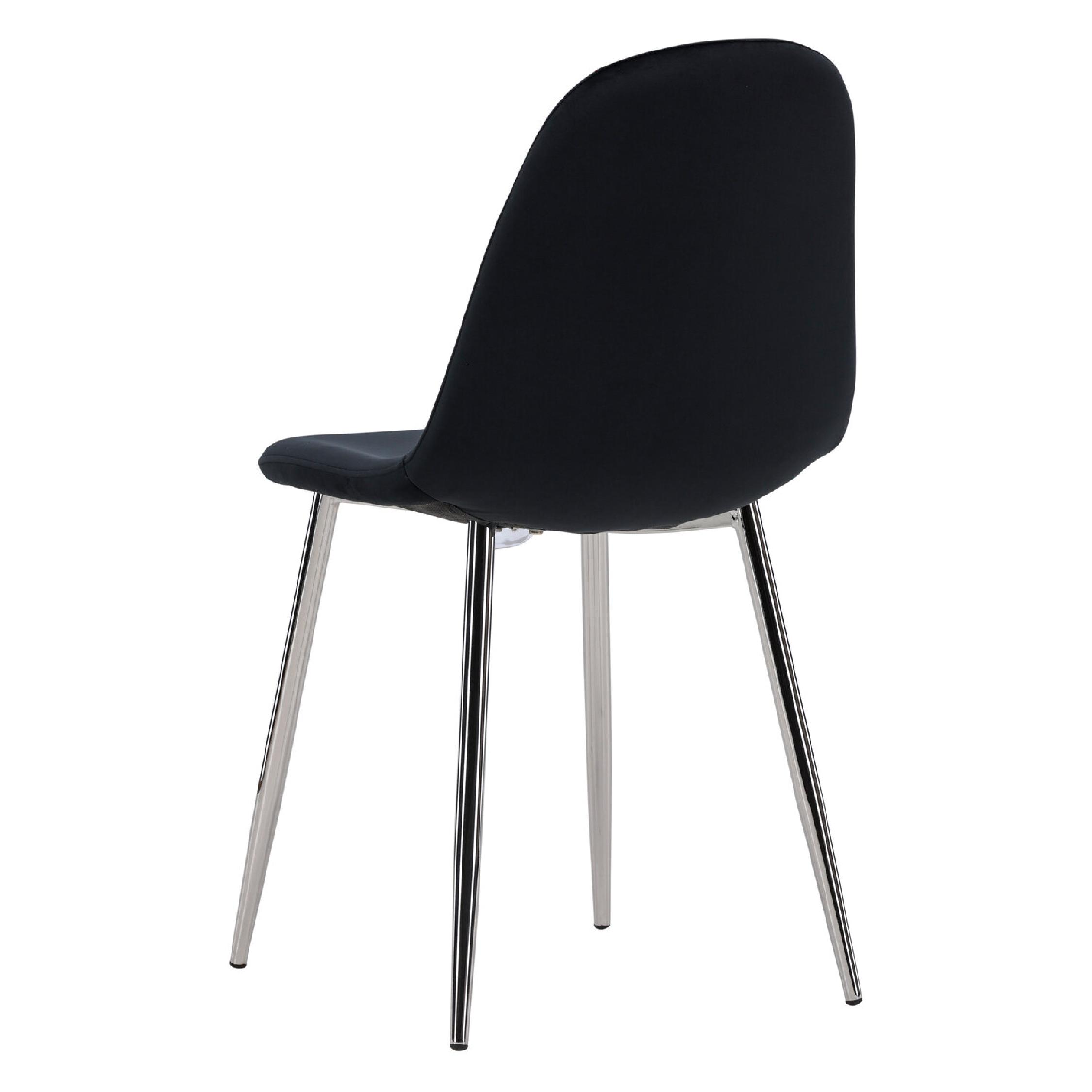 Yira eetkamerstoelen zwart fluweel afbeelding 6