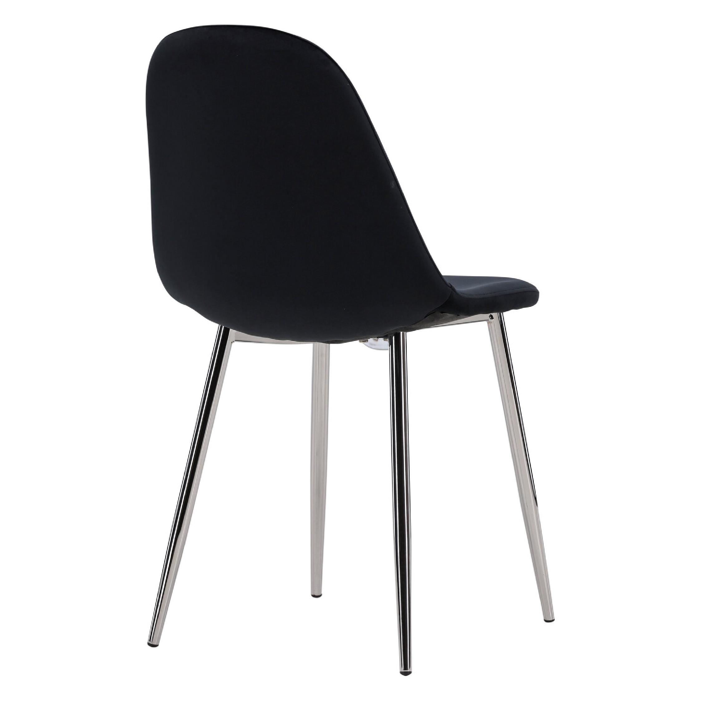 Yira eetkamerstoelen zwart fluweel afbeelding 8