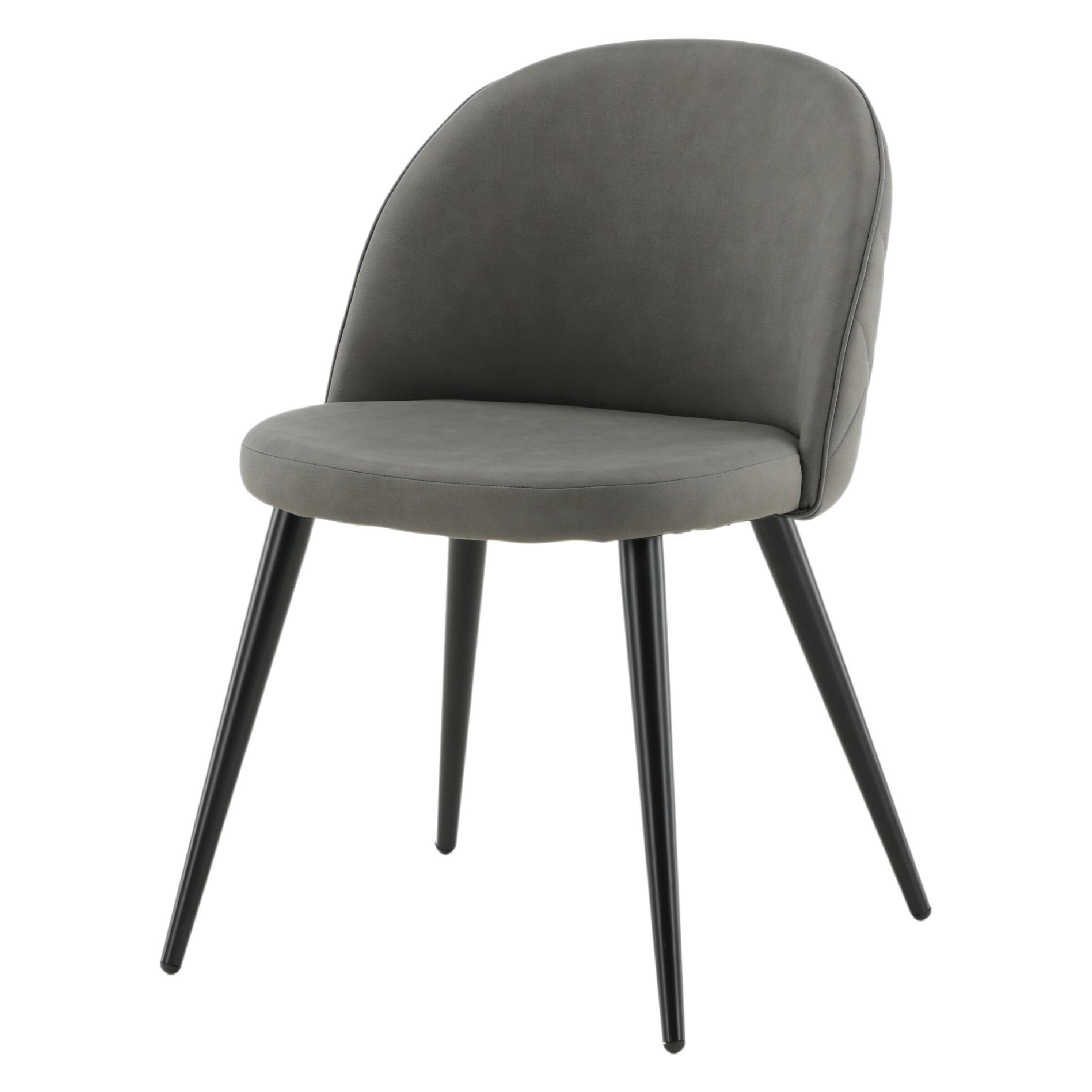 Luxe eetkamerstoelen zwart grijs afbeelding 2