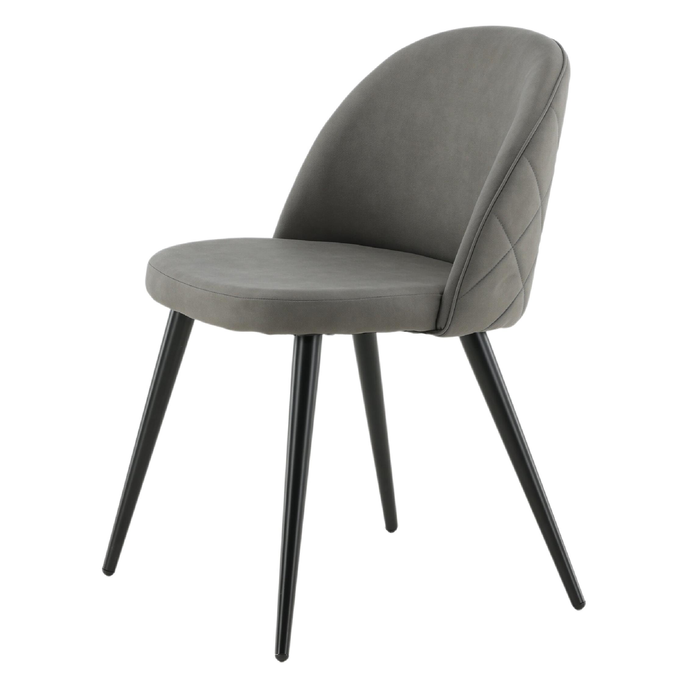 Luxe eetkamerstoelen zwart grijs afbeelding 3