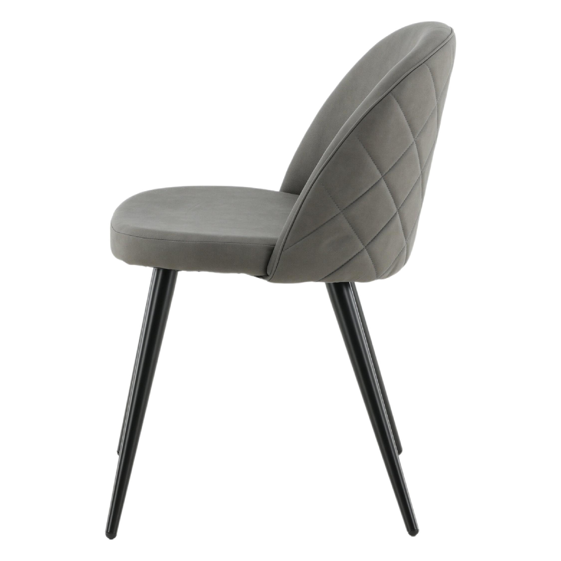 Luxe eetkamerstoelen zwart grijs afbeelding 4