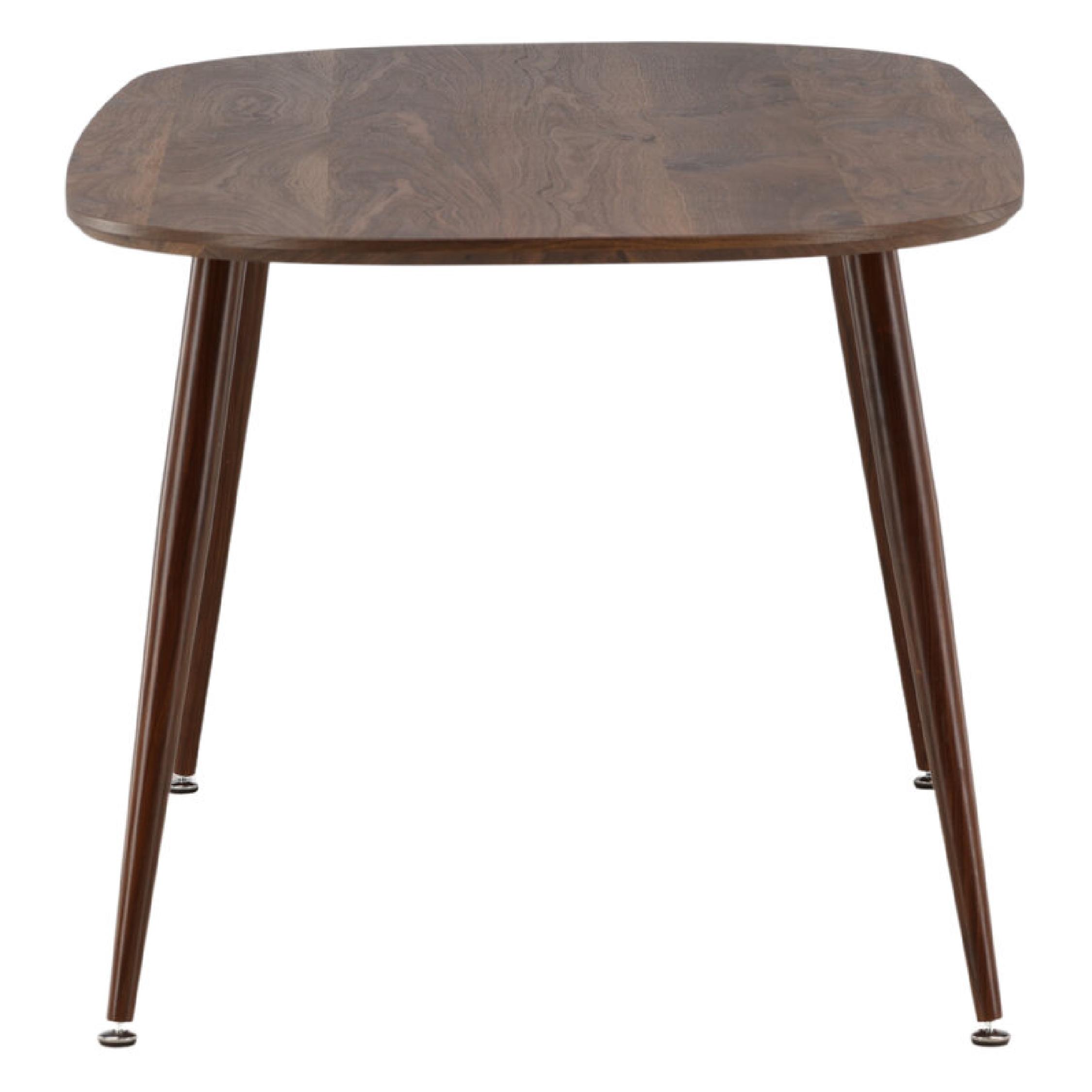 Scandinavische eettafel donkerbruin afbeelding 10