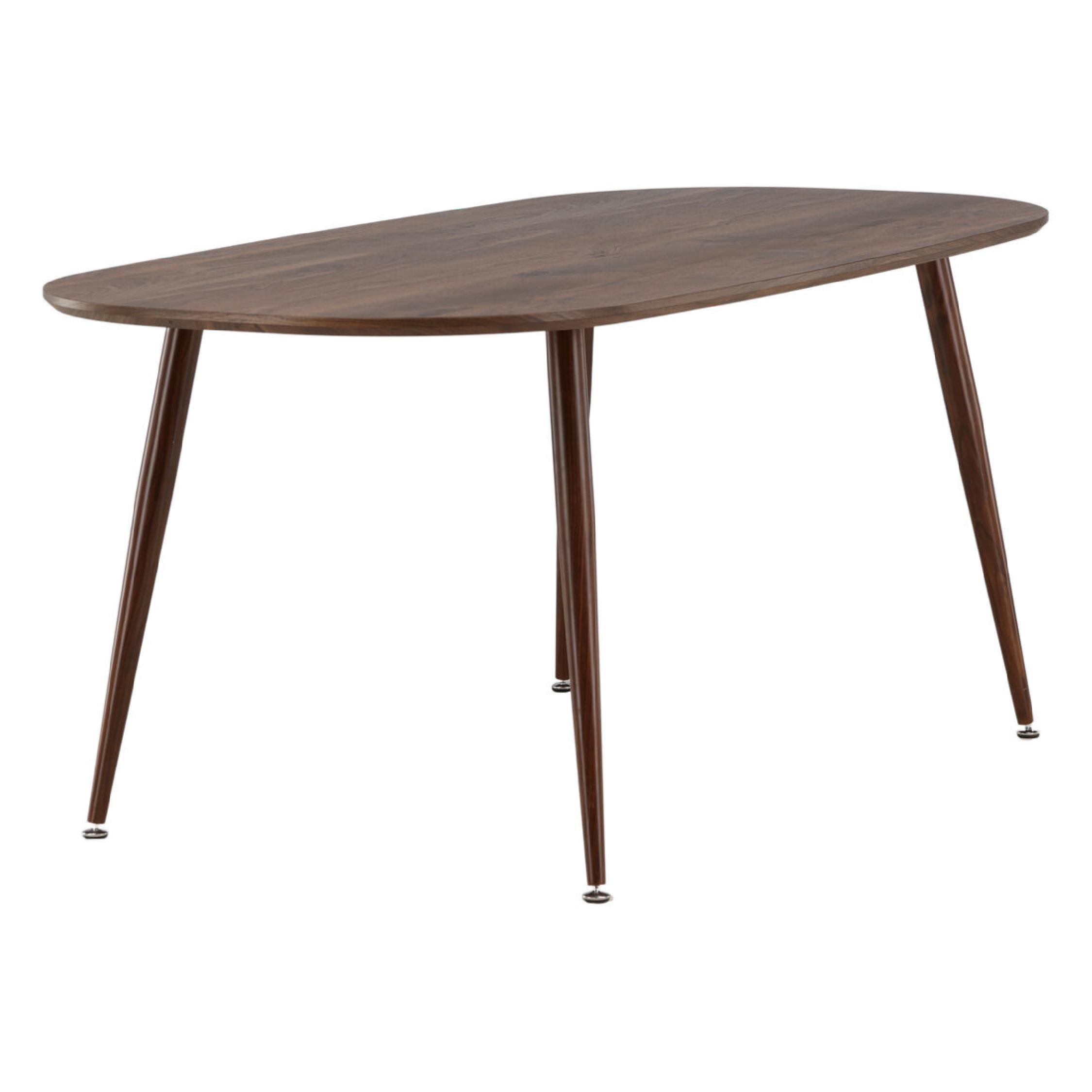 Scandinavische eettafel donkerbruin afbeelding 11