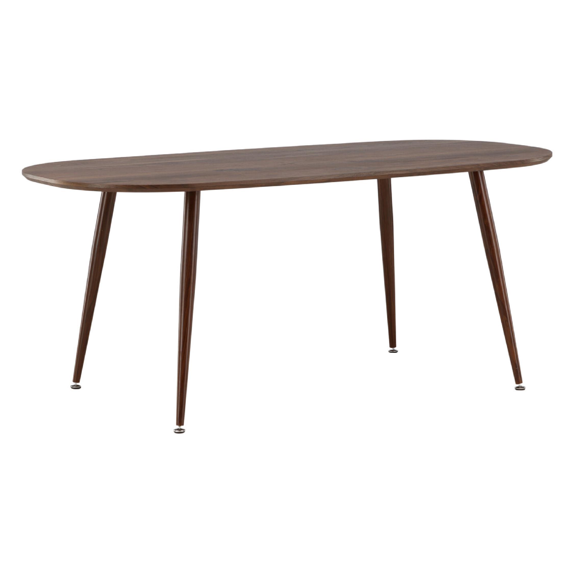 Scandinavische eettafel donkerbruin afbeelding 12