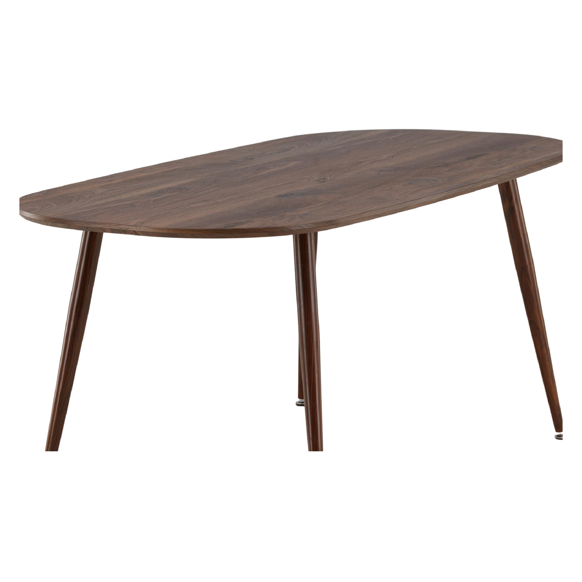 Scandinavische eettafel donkerbruin afbeelding 13