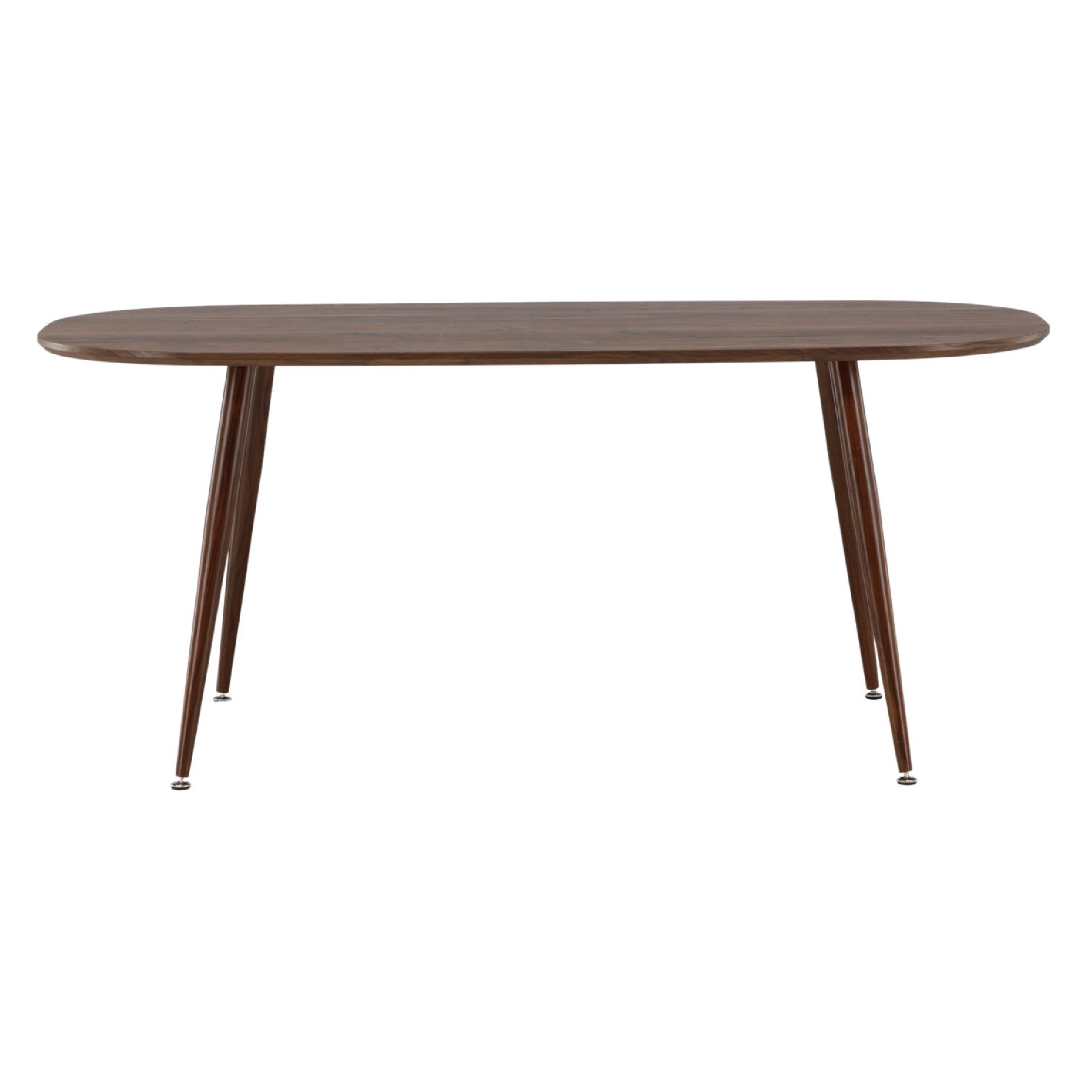 Scandinavische eettafel donkerbruin afbeelding 1