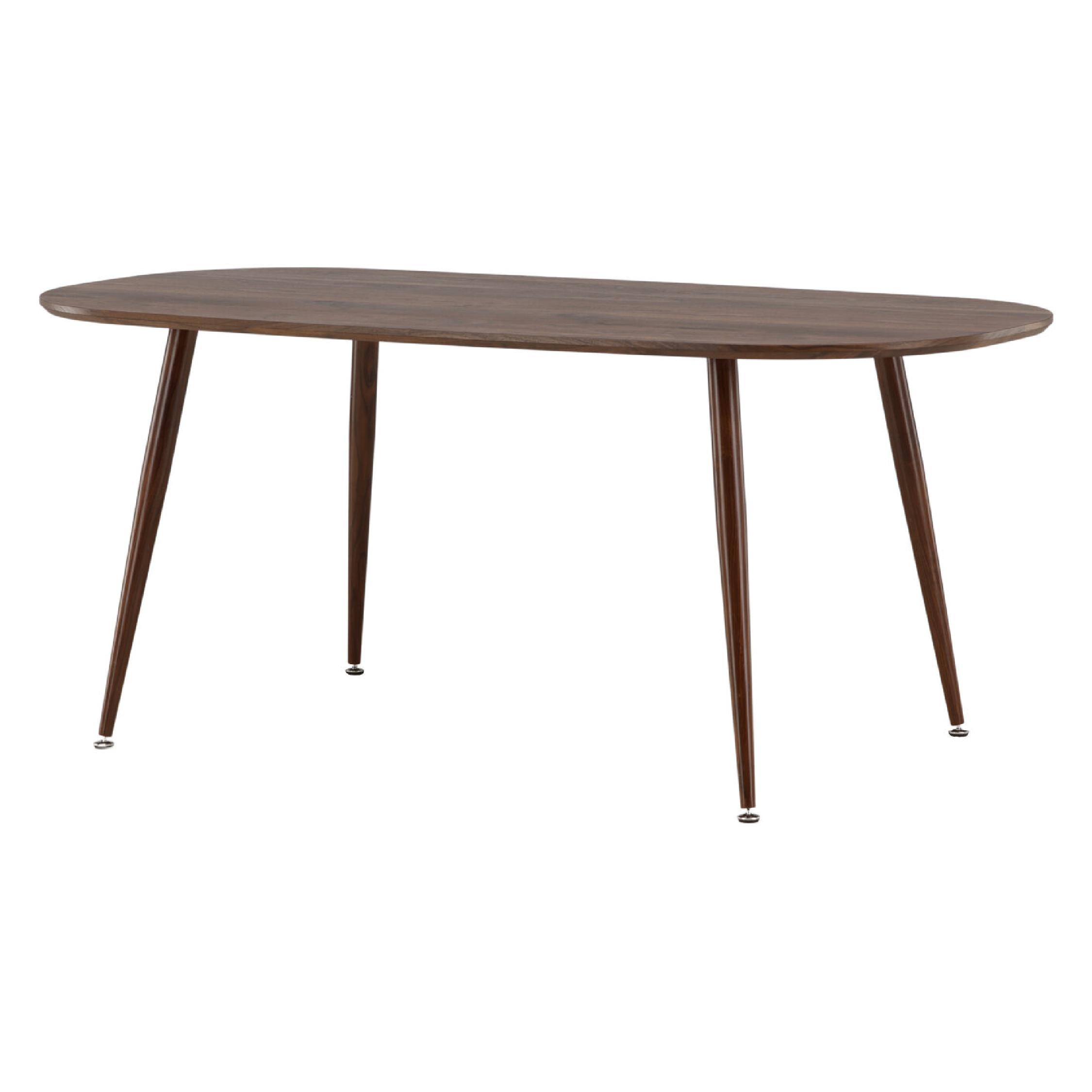 Scandinavische eettafel donkerbruin afbeelding 2