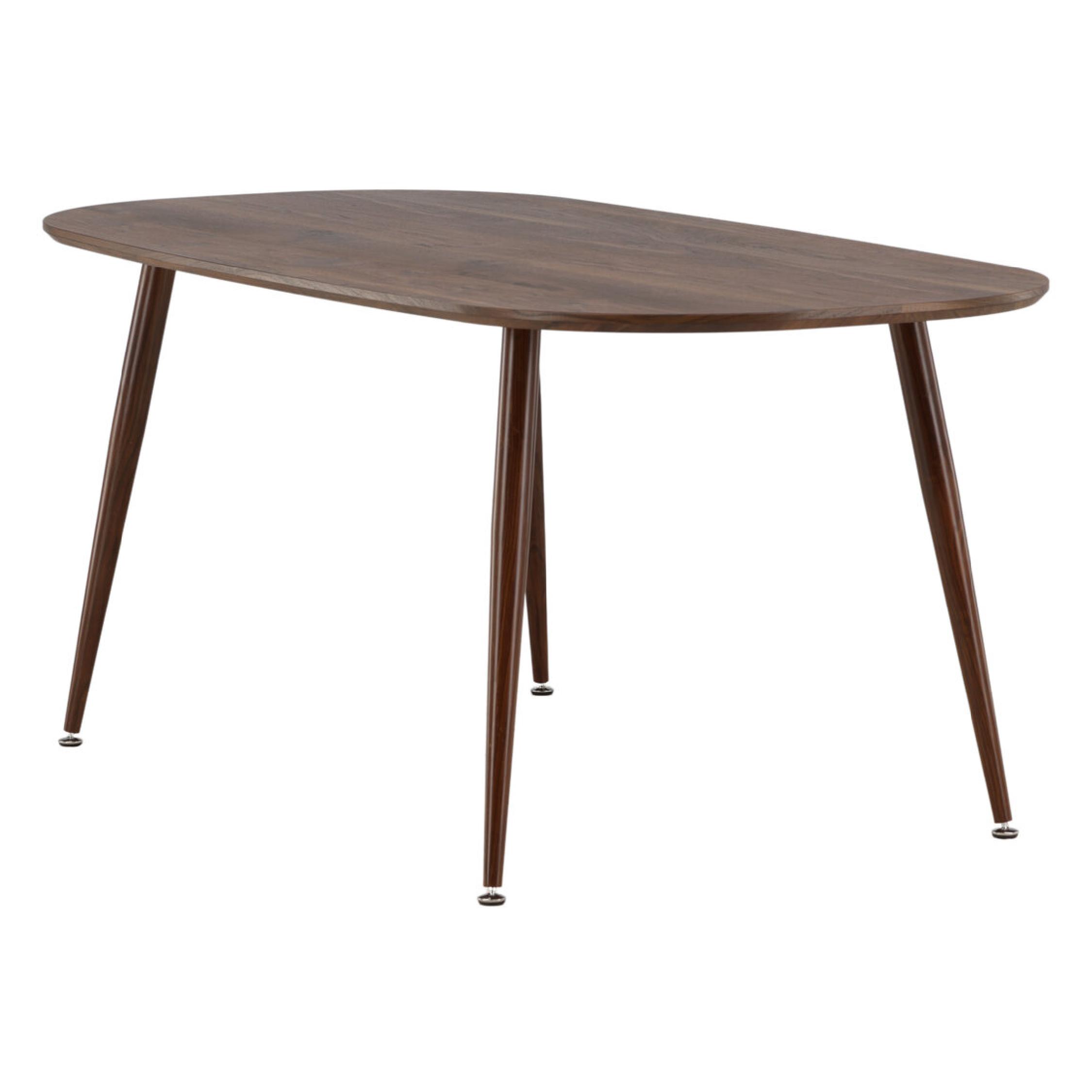 Scandinavische eettafel donkerbruin afbeelding 3