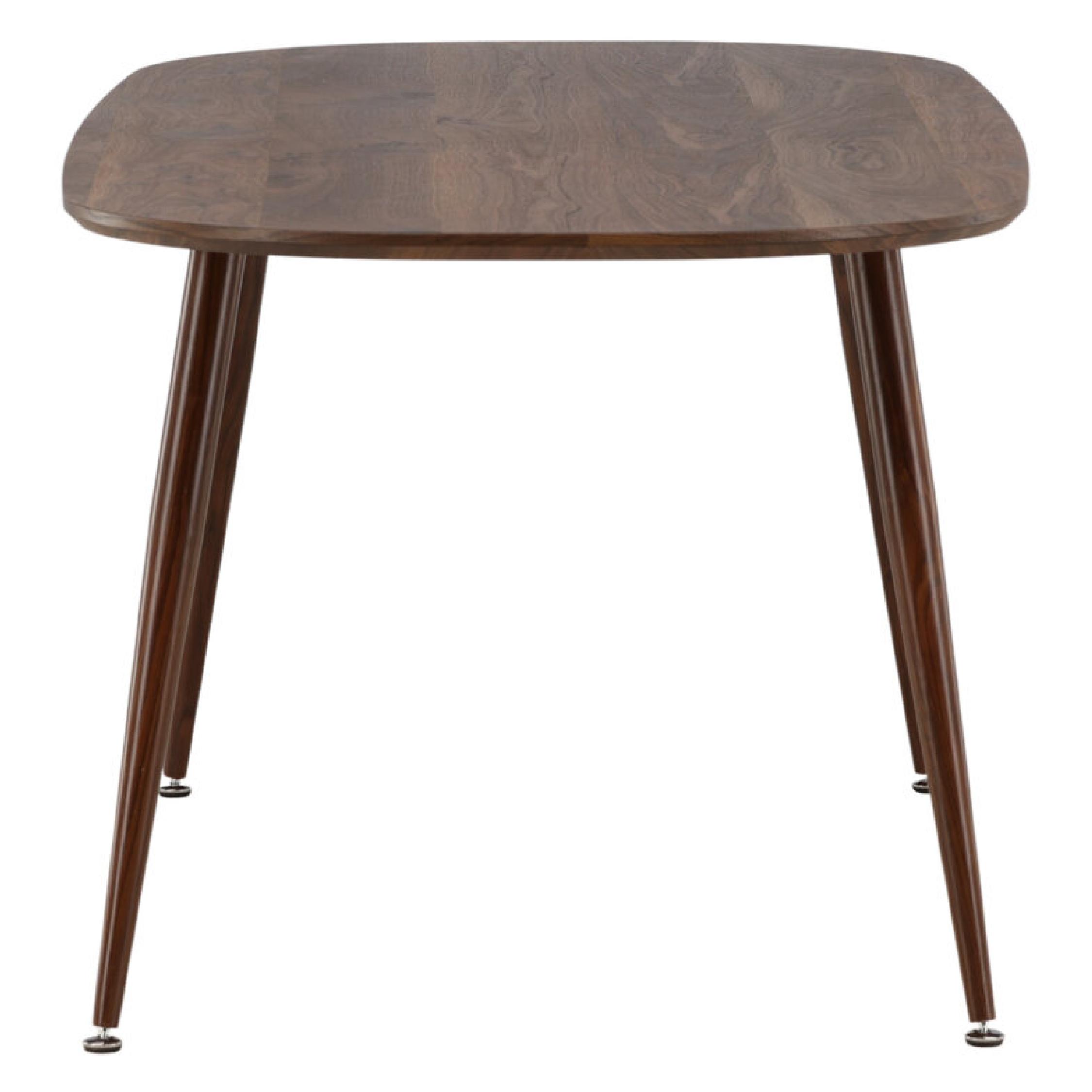 Scandinavische eettafel donkerbruin afbeelding 4