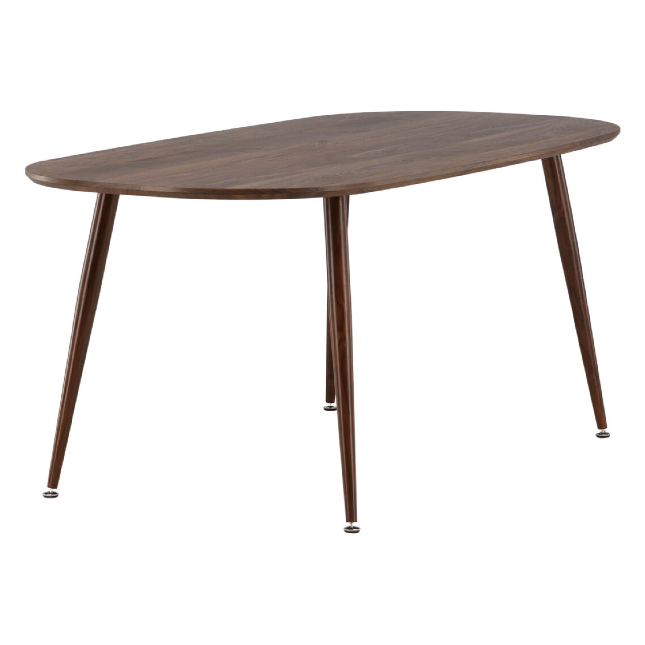 Scandinavische eettafel donkerbruin afbeelding 5