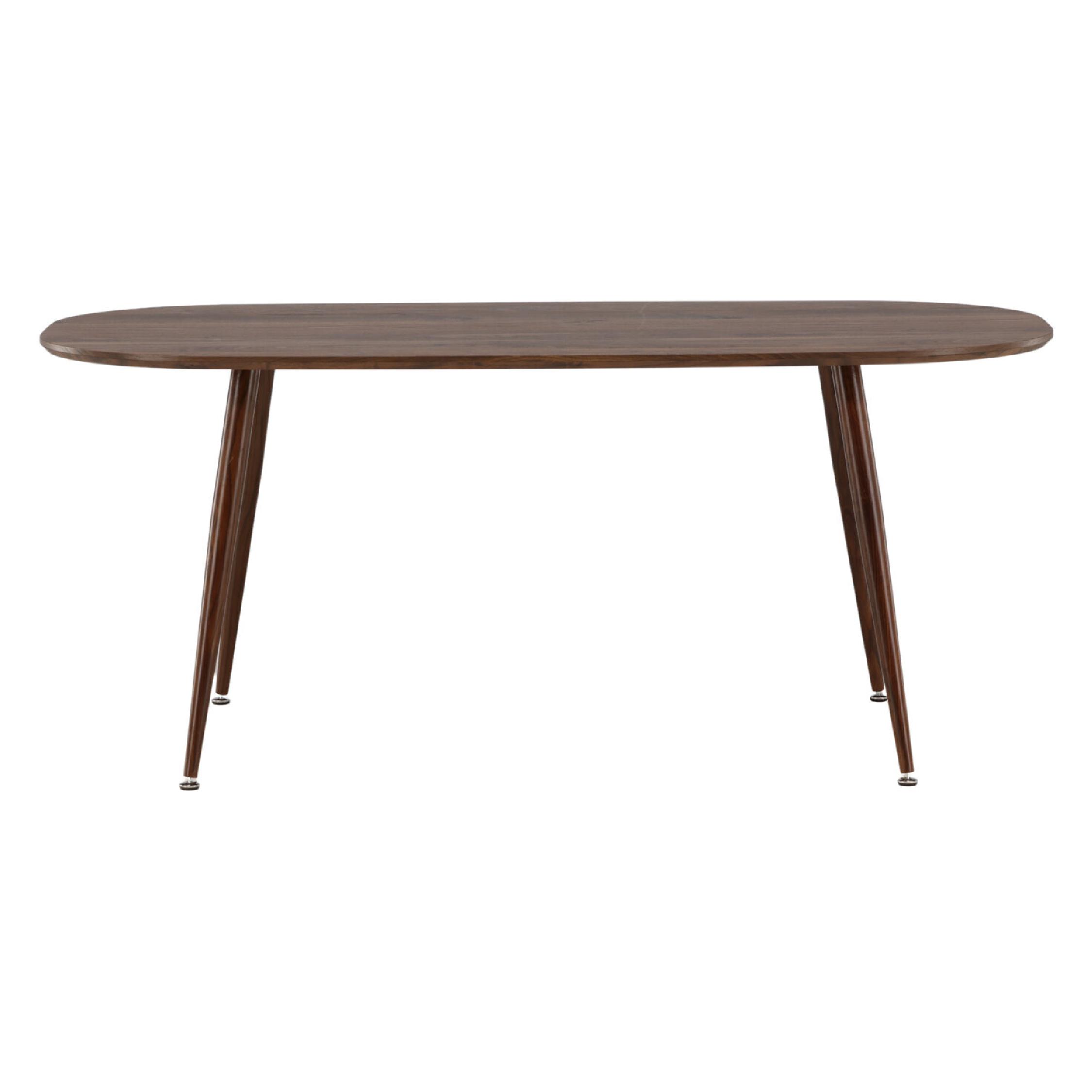 Scandinavische eettafel donkerbruin afbeelding 7