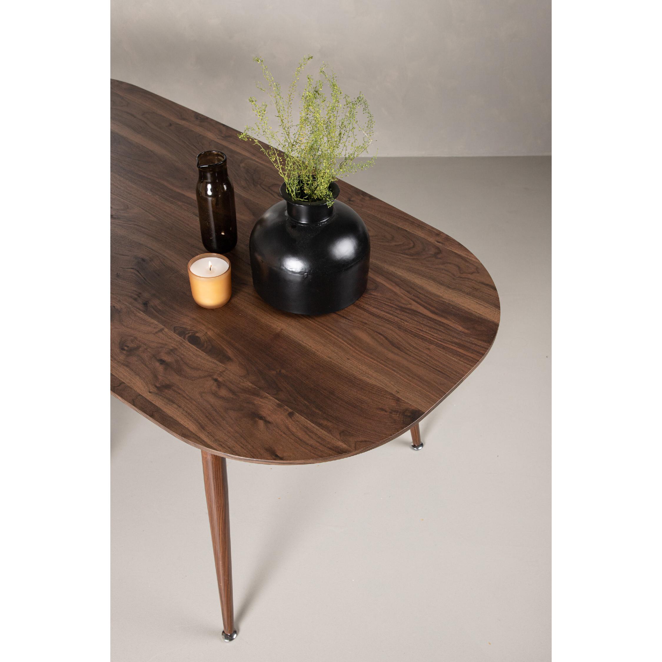 Scandinavische eettafel donkerbruin afbeelding 18