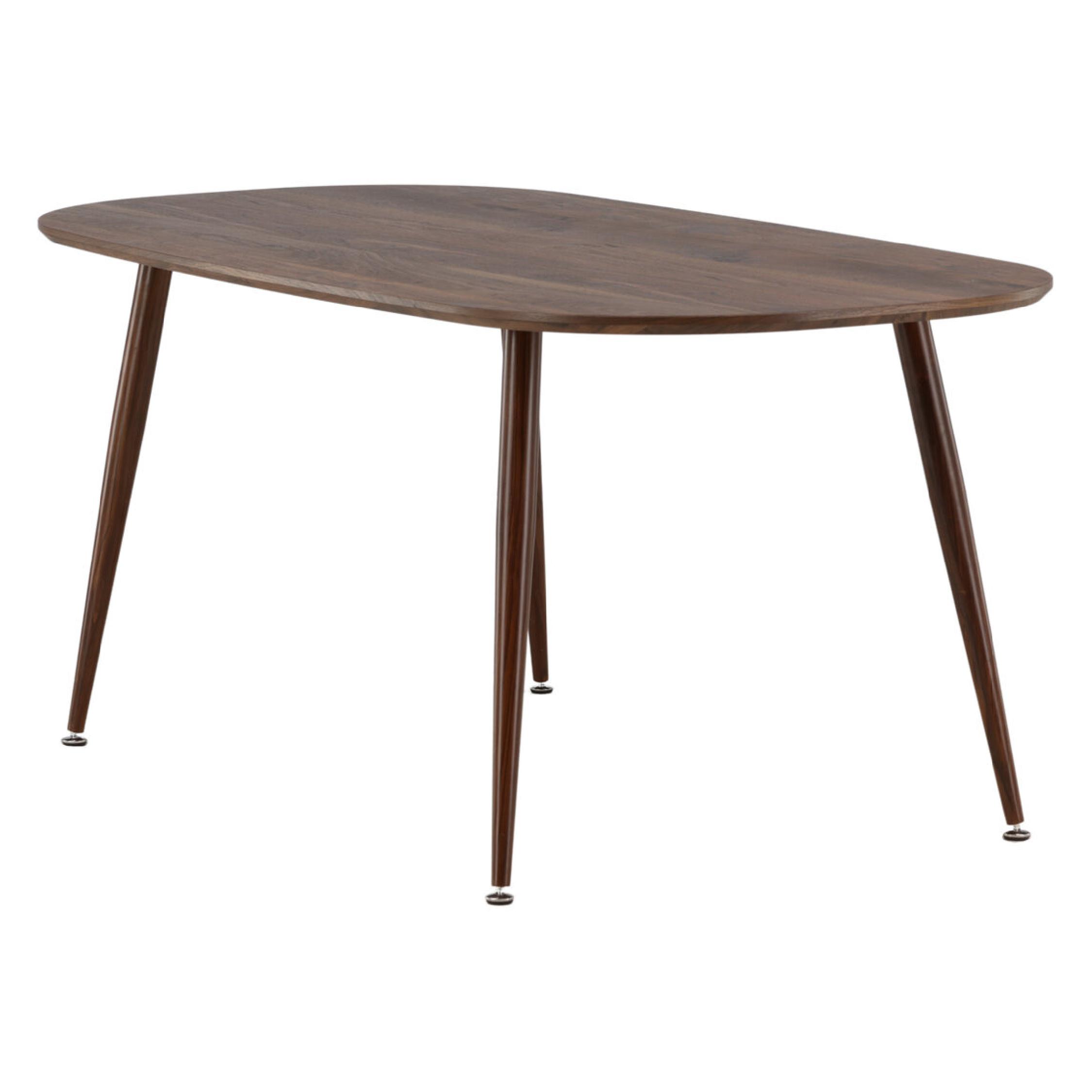 Scandinavische eettafel donkerbruin afbeelding 9