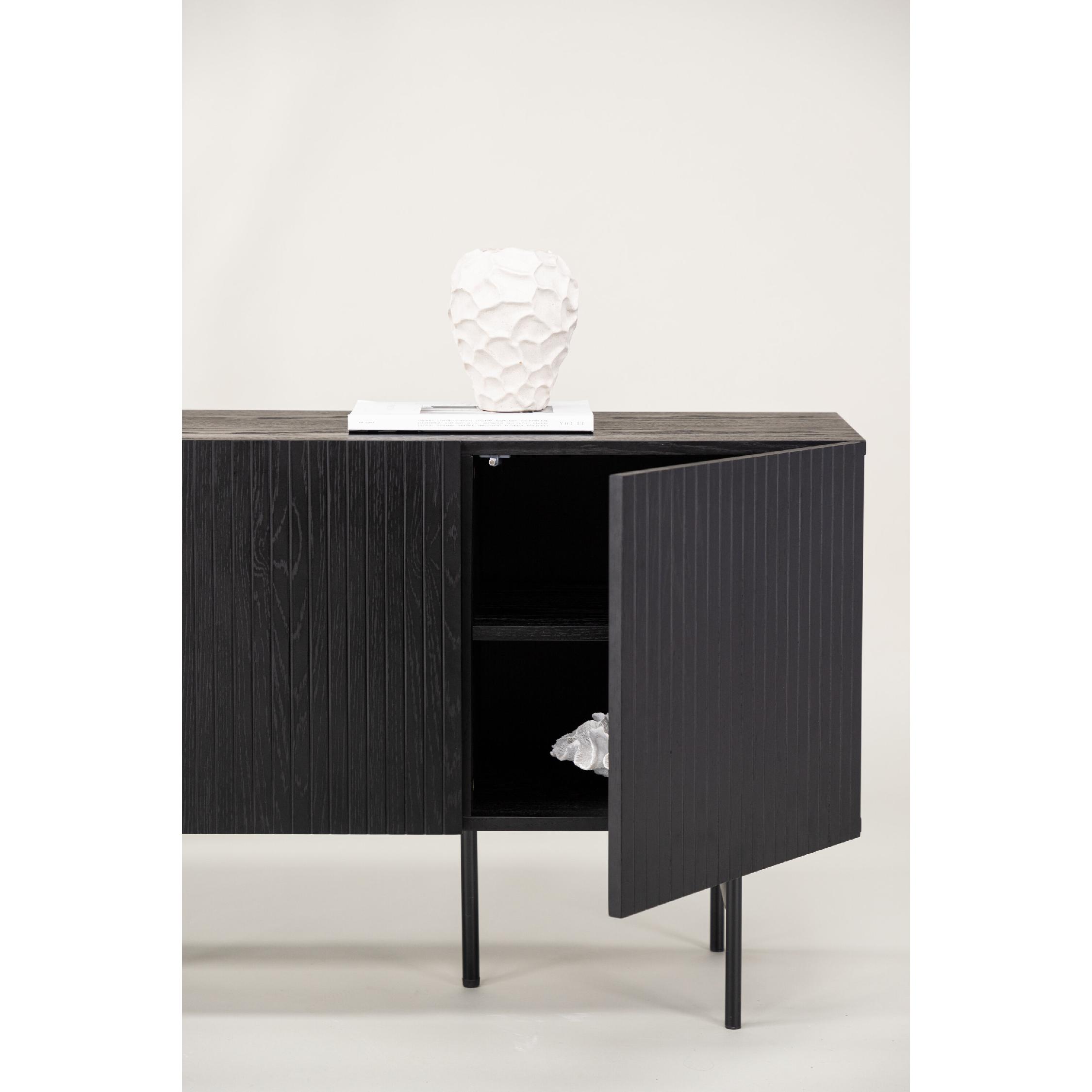 Daro Dressoir Scandinavisch Design Zwart Eikenfineer afbeelding 16