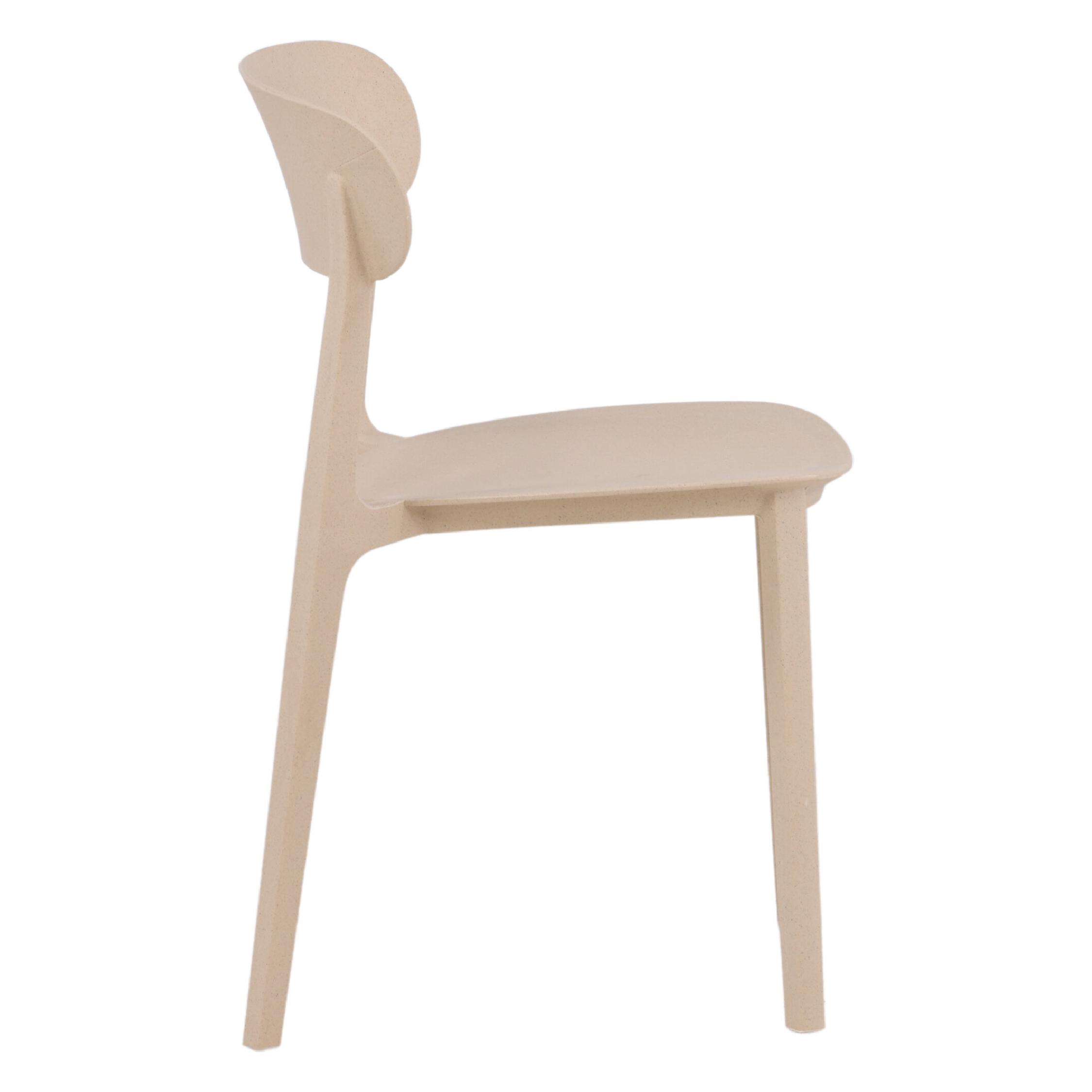 Scandinavische eetkamerstoel beige afbeelding 10