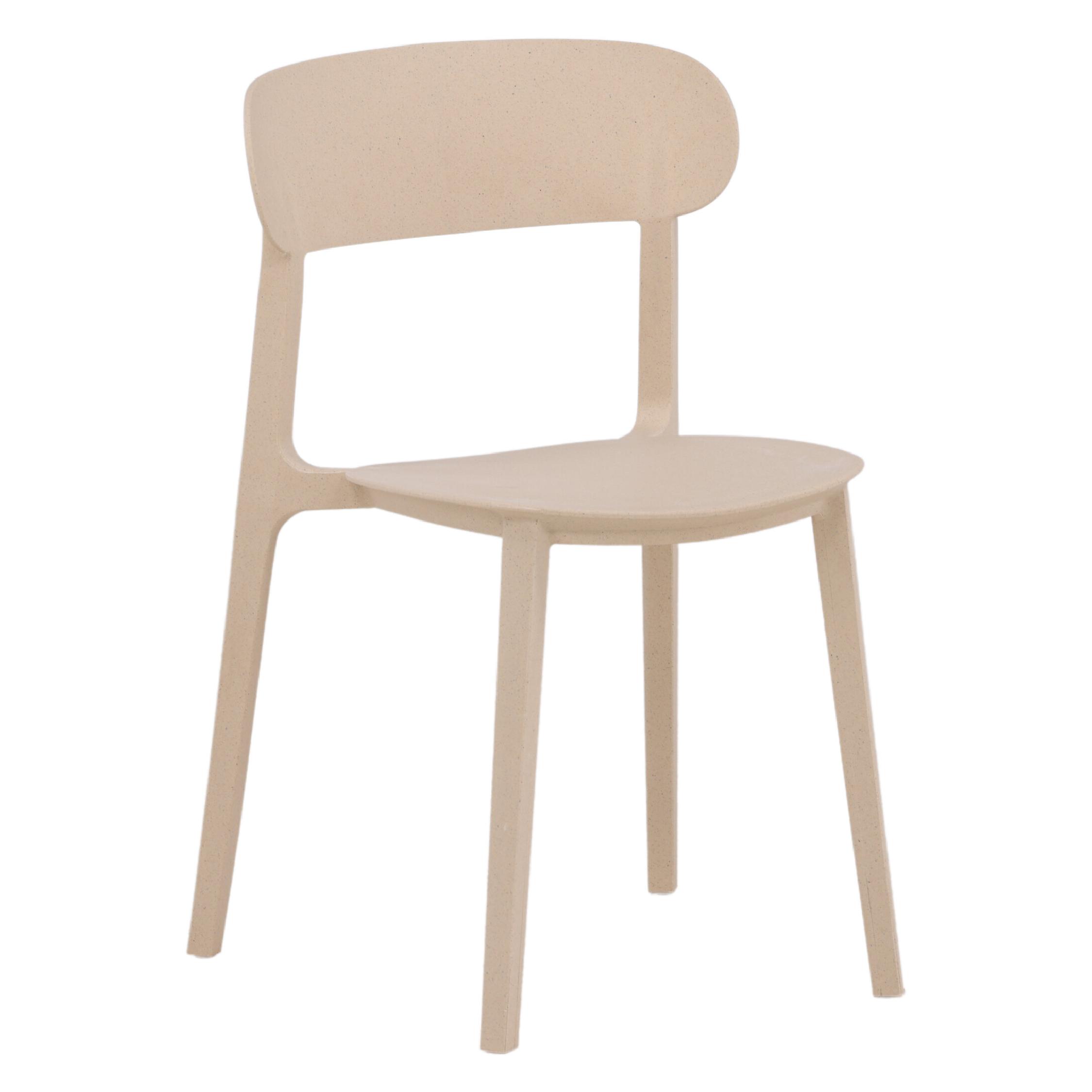 Scandinavische eetkamerstoel beige afbeelding 12