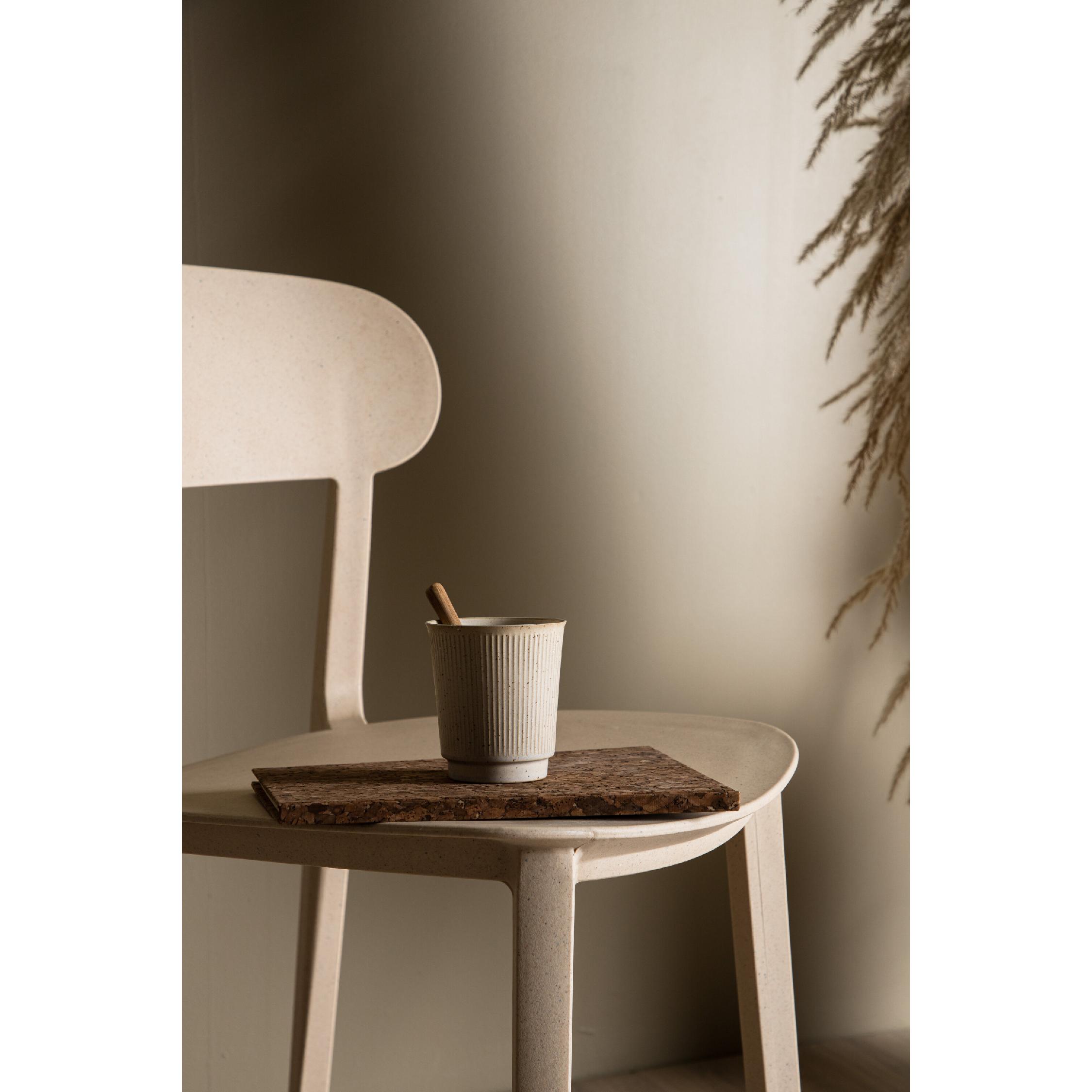 Scandinavische eetkamerstoel beige afbeelding 14