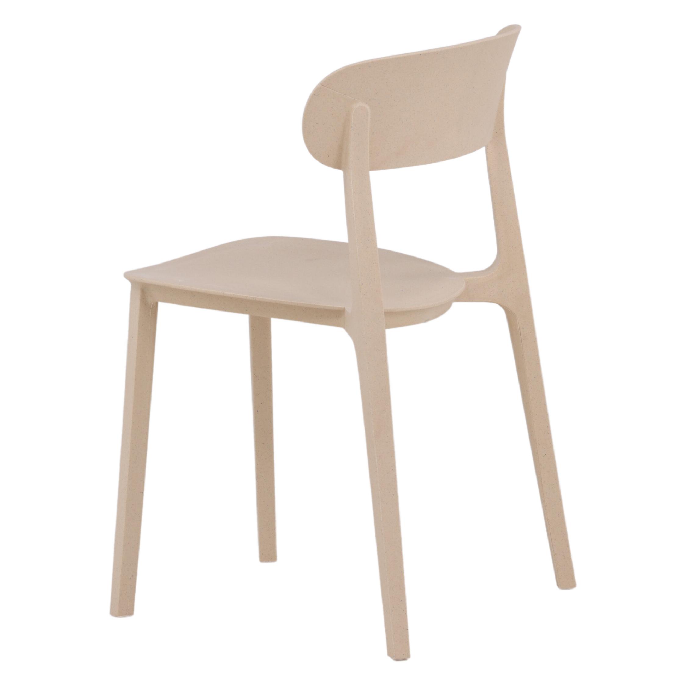 Scandinavische eetkamerstoel beige afbeelding 5