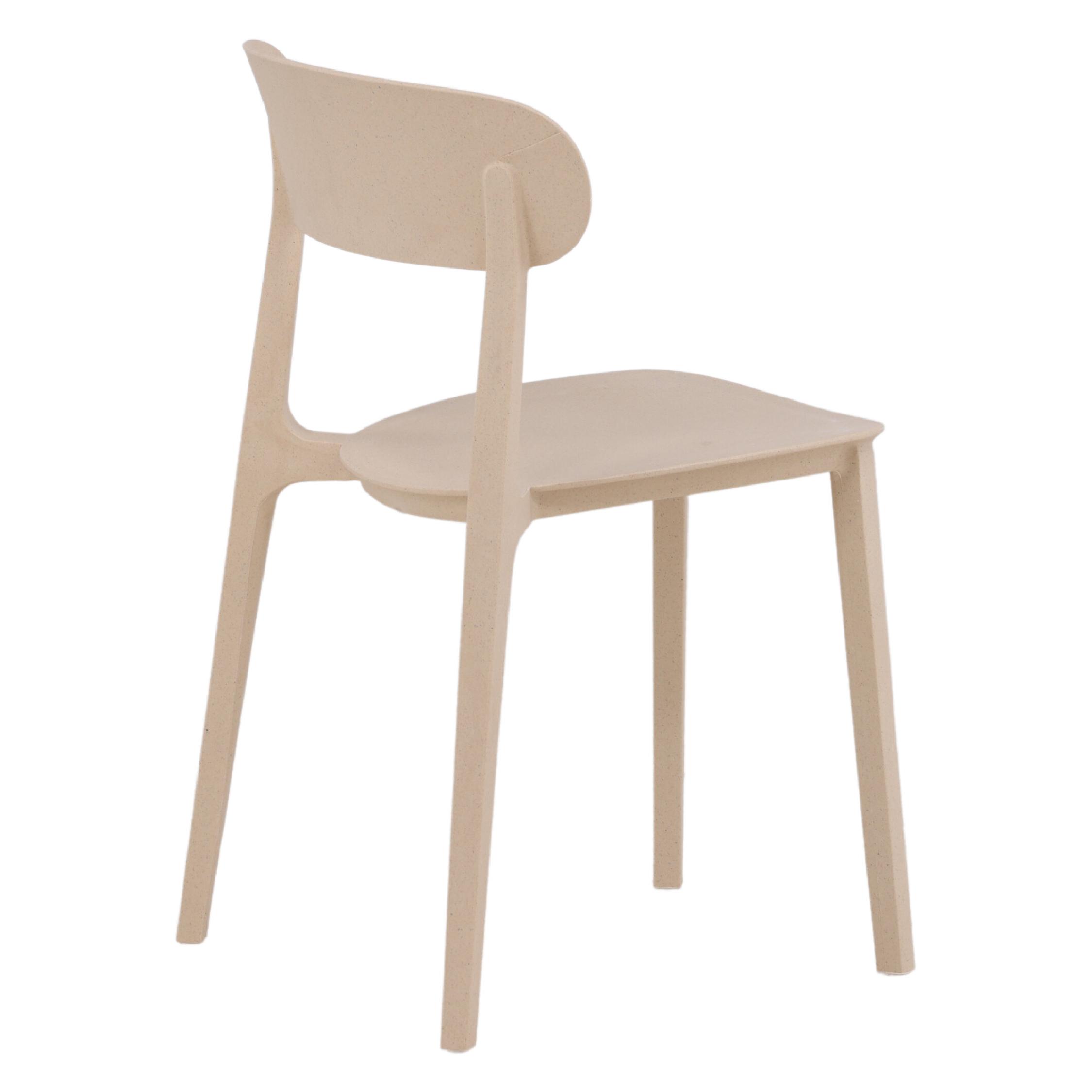 Scandinavische eetkamerstoel beige afbeelding 9