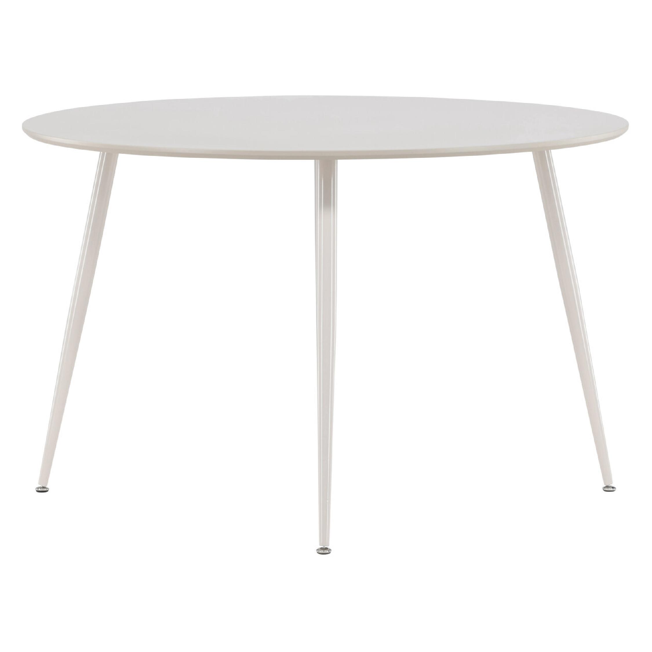 Ronde beige eettafel 120 cm afbeelding 10