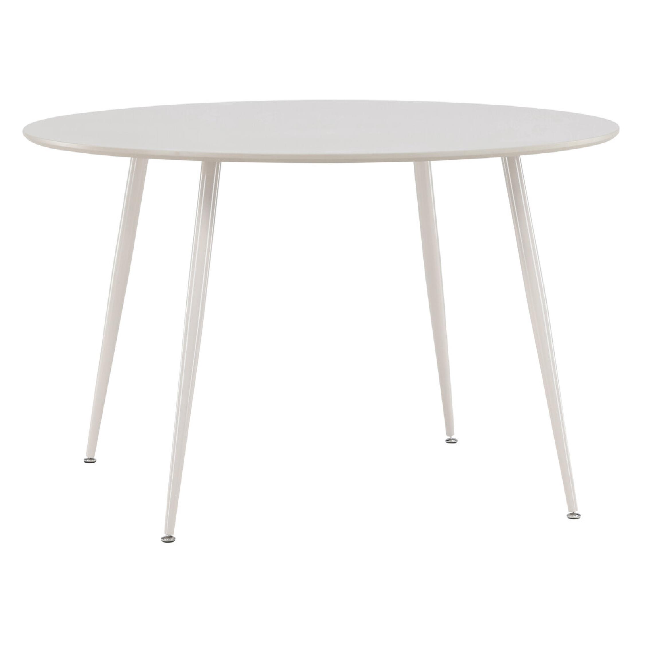 Ronde beige eettafel 120 cm afbeelding 11