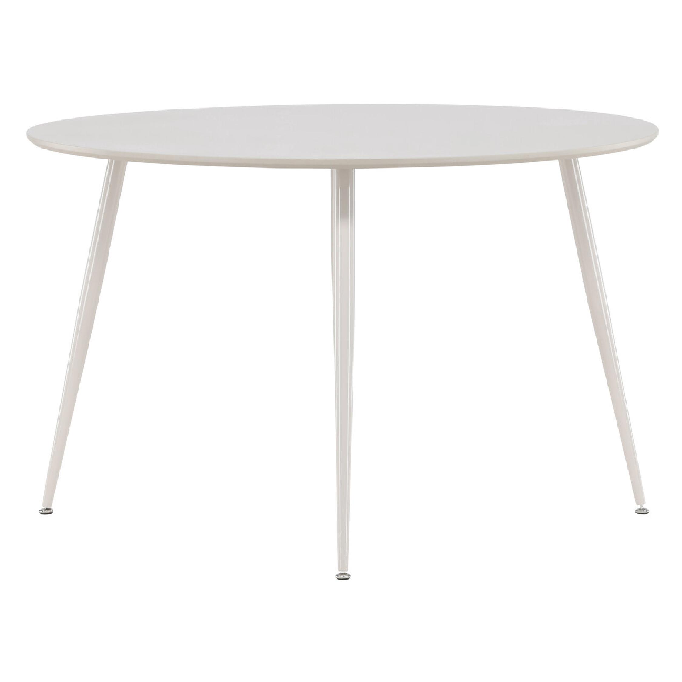 Ronde beige eettafel 120 cm afbeelding 1