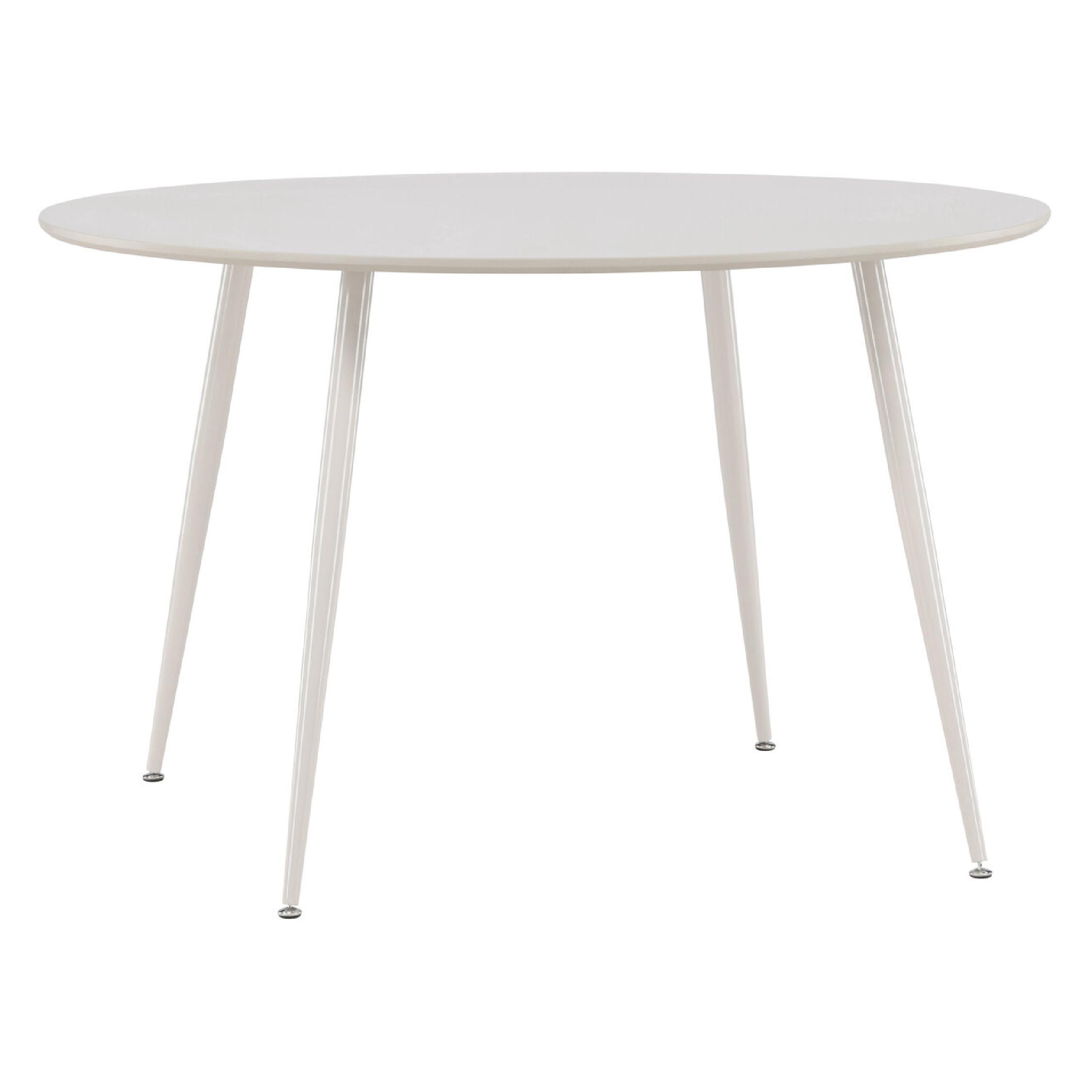 Ronde beige eettafel 120 cm afbeelding 2