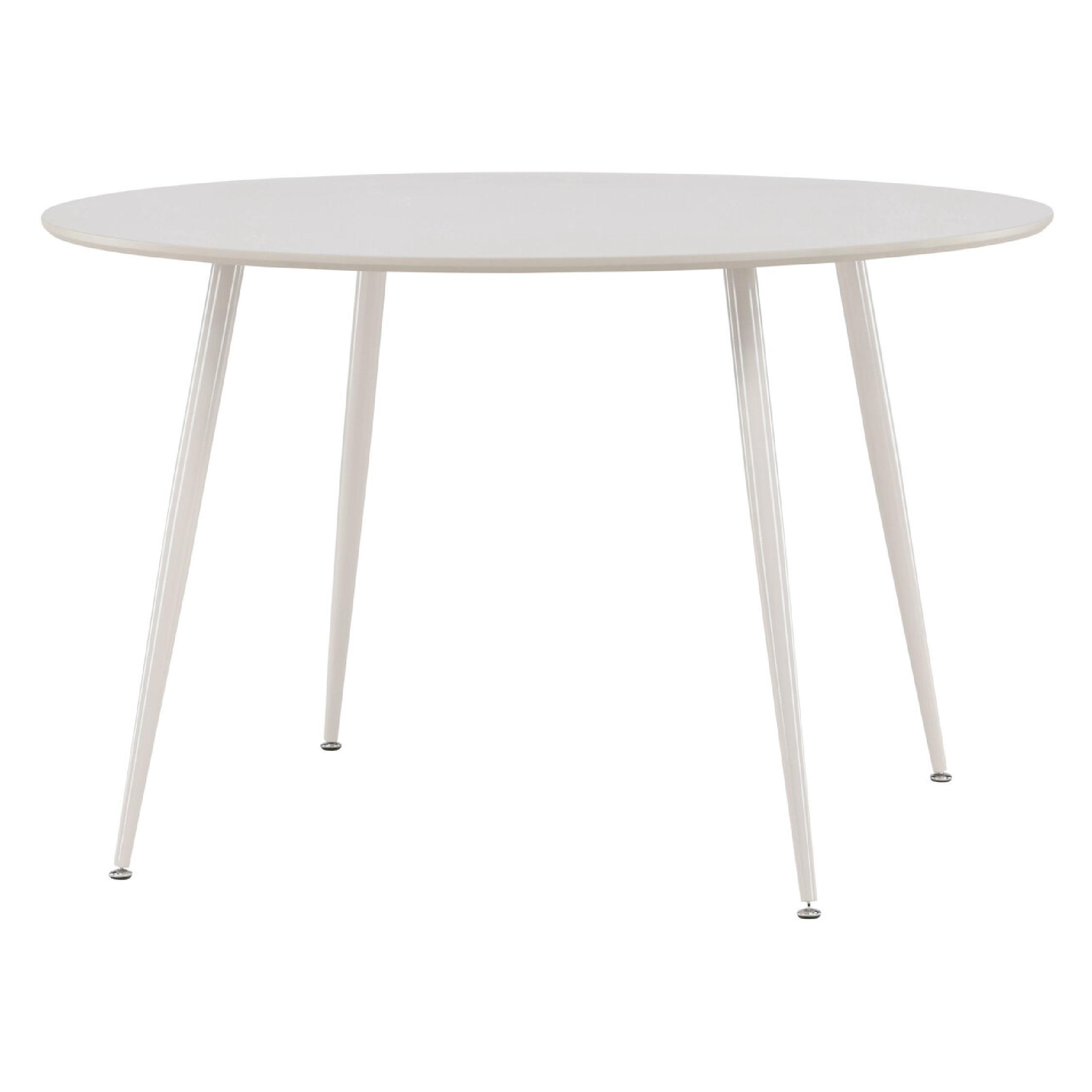 Ronde beige eettafel 120 cm afbeelding 3