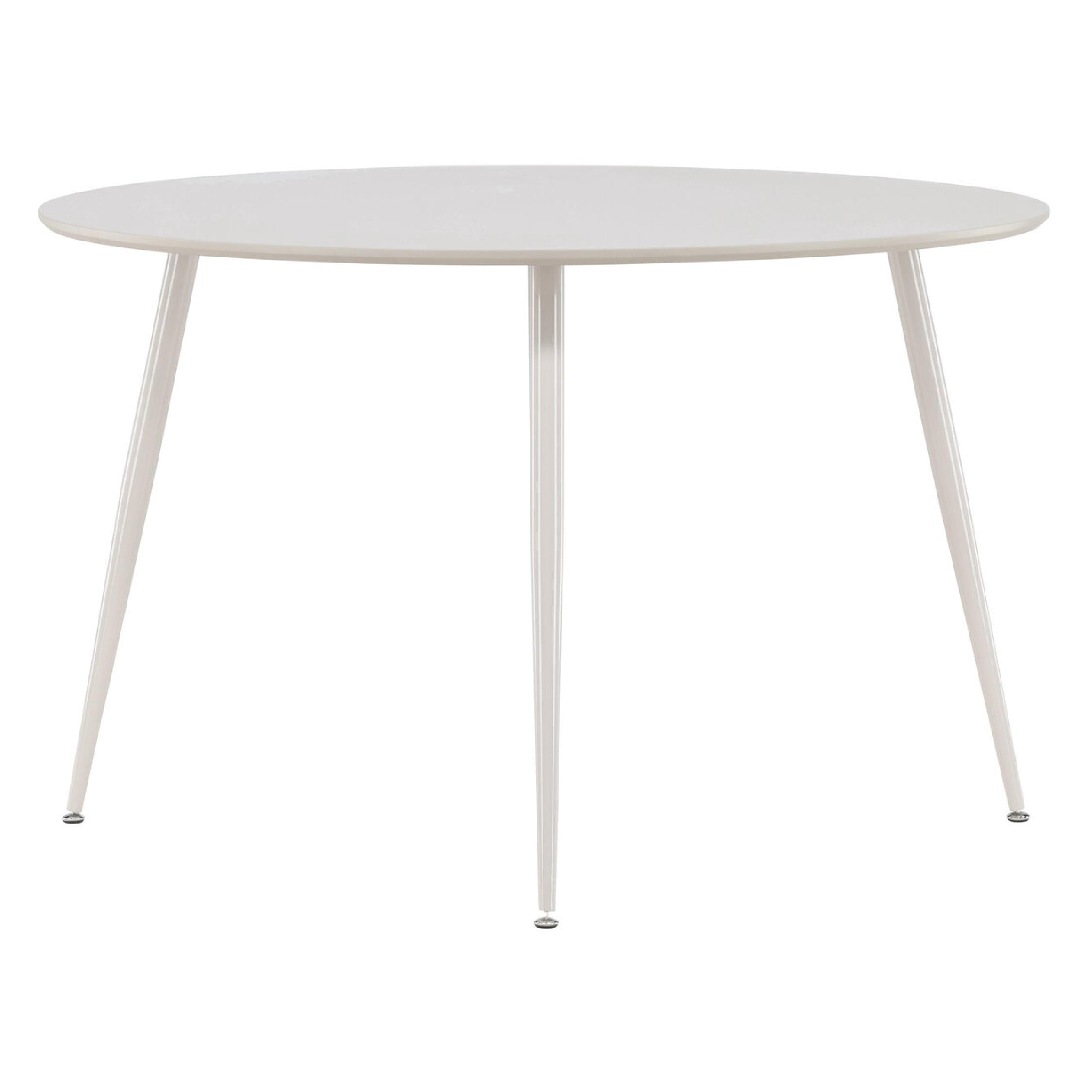 Ronde beige eettafel 120 cm afbeelding 4