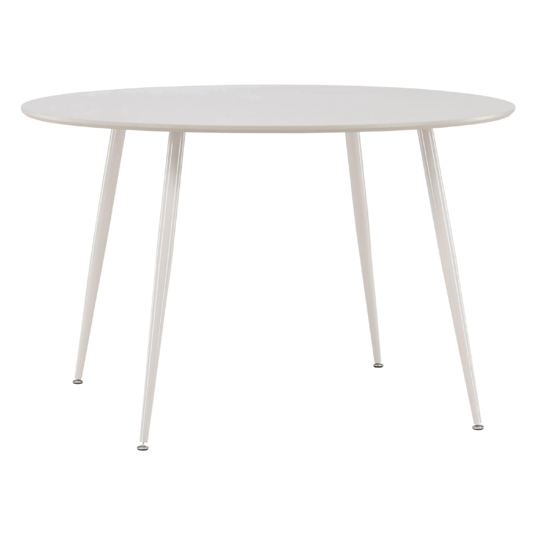 Ronde beige eettafel 120 cm afbeelding 5