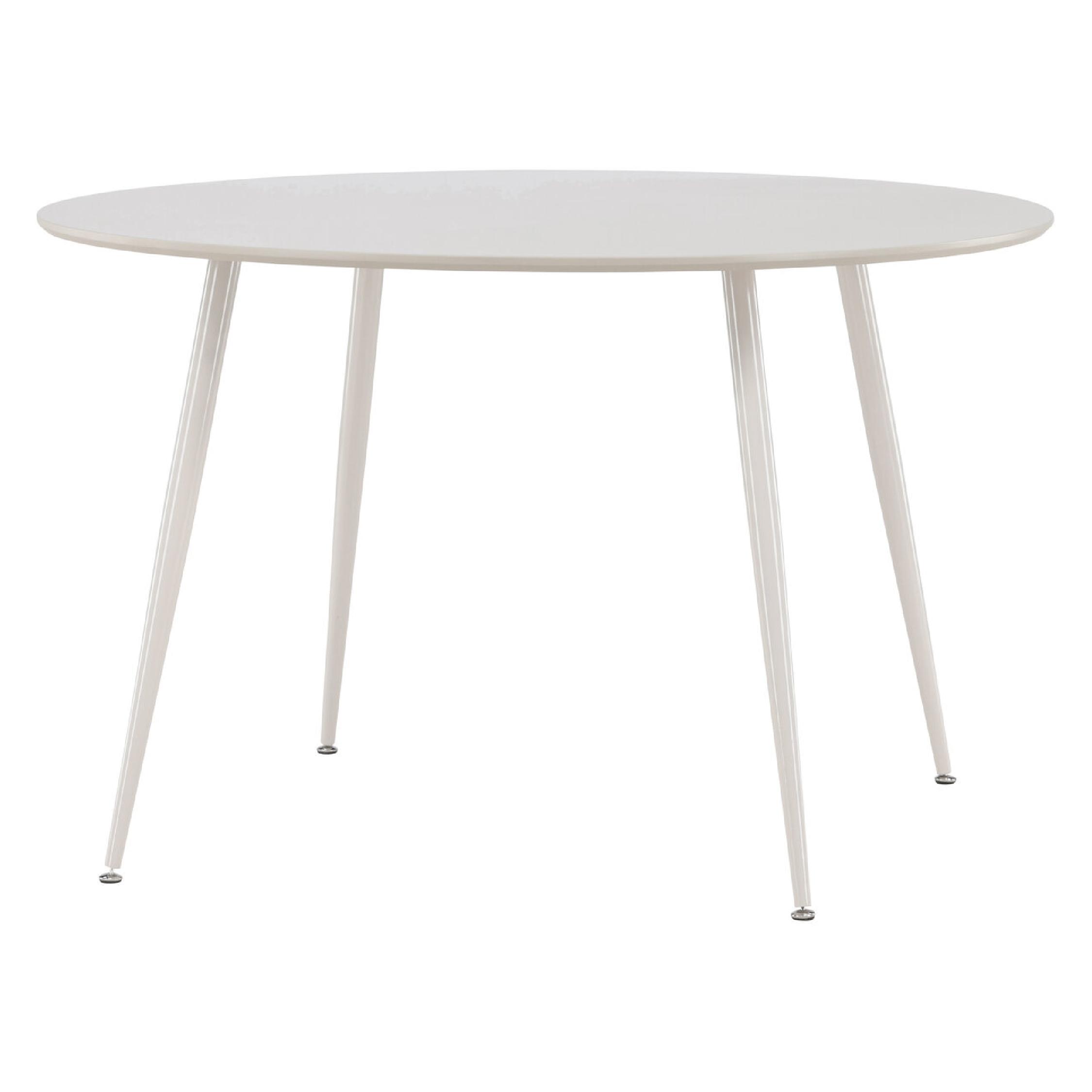 Ronde beige eettafel 120 cm afbeelding 6