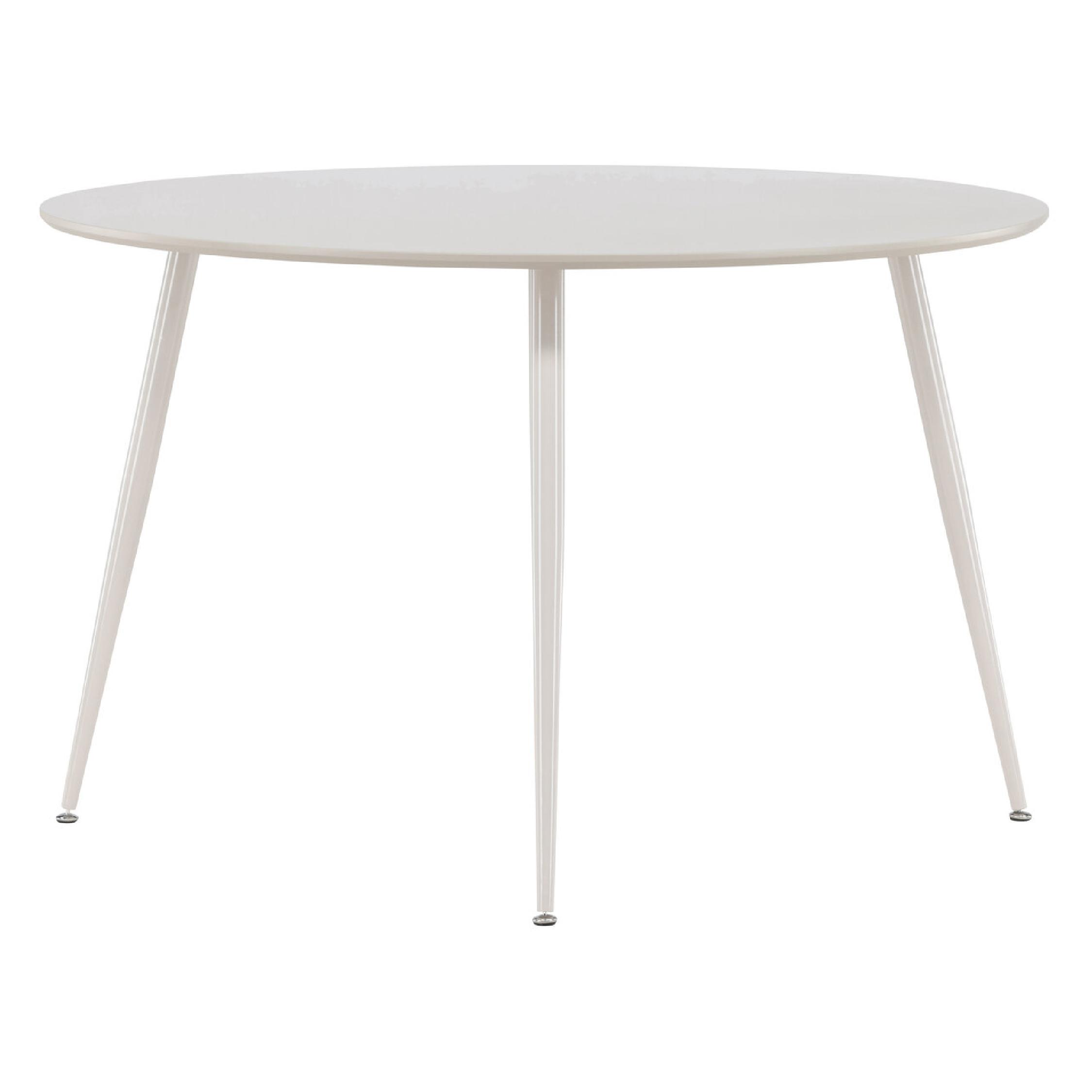 Ronde beige eettafel 120 cm afbeelding 7