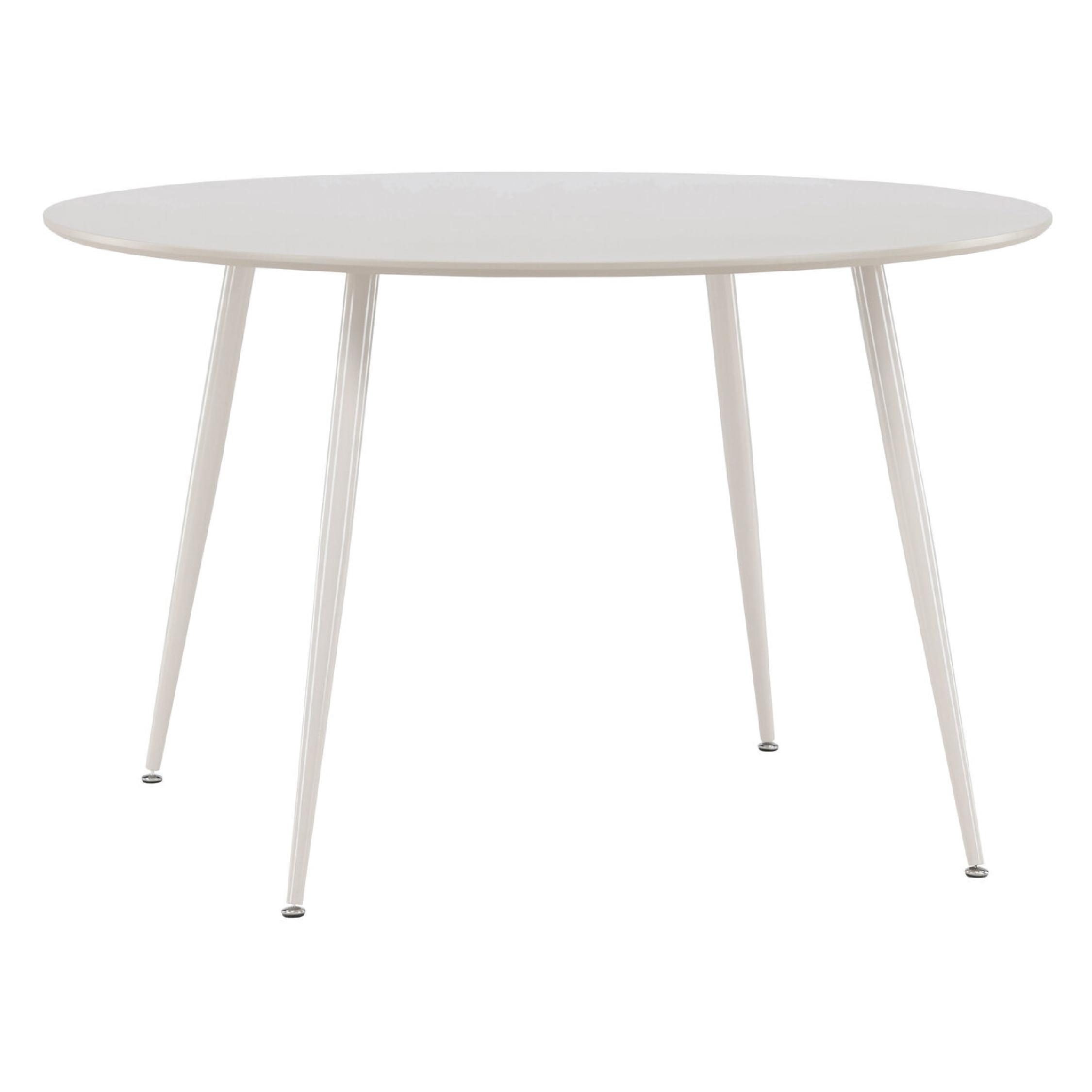 Ronde beige eettafel 120 cm afbeelding 8