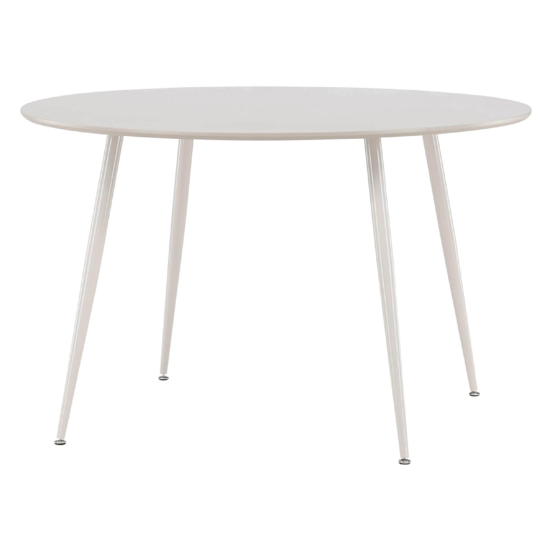 Ronde beige eettafel 120 cm afbeelding 9