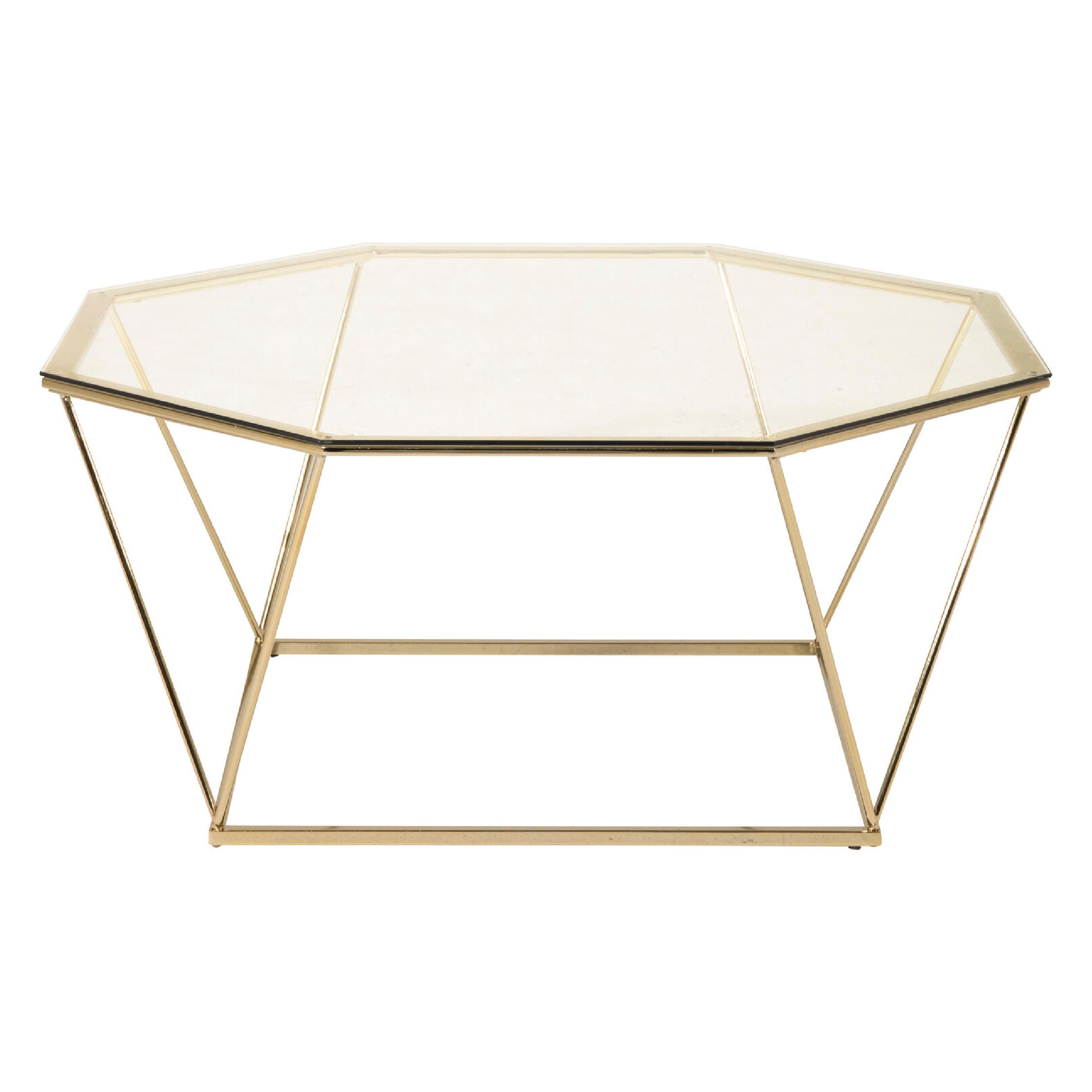 Aphi salontafel glas goud afbeelding 1