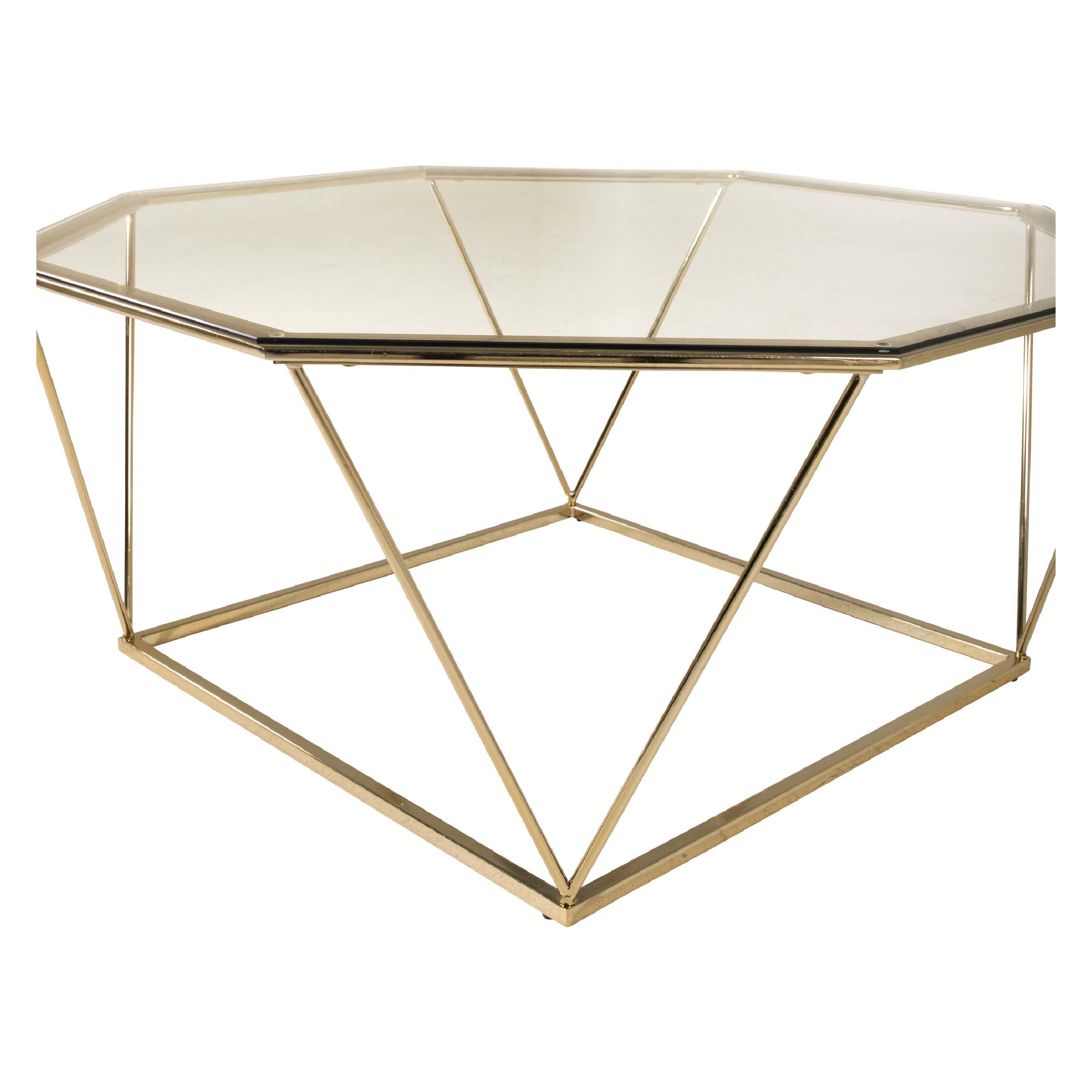 Aphi salontafel glas goud afbeelding 3