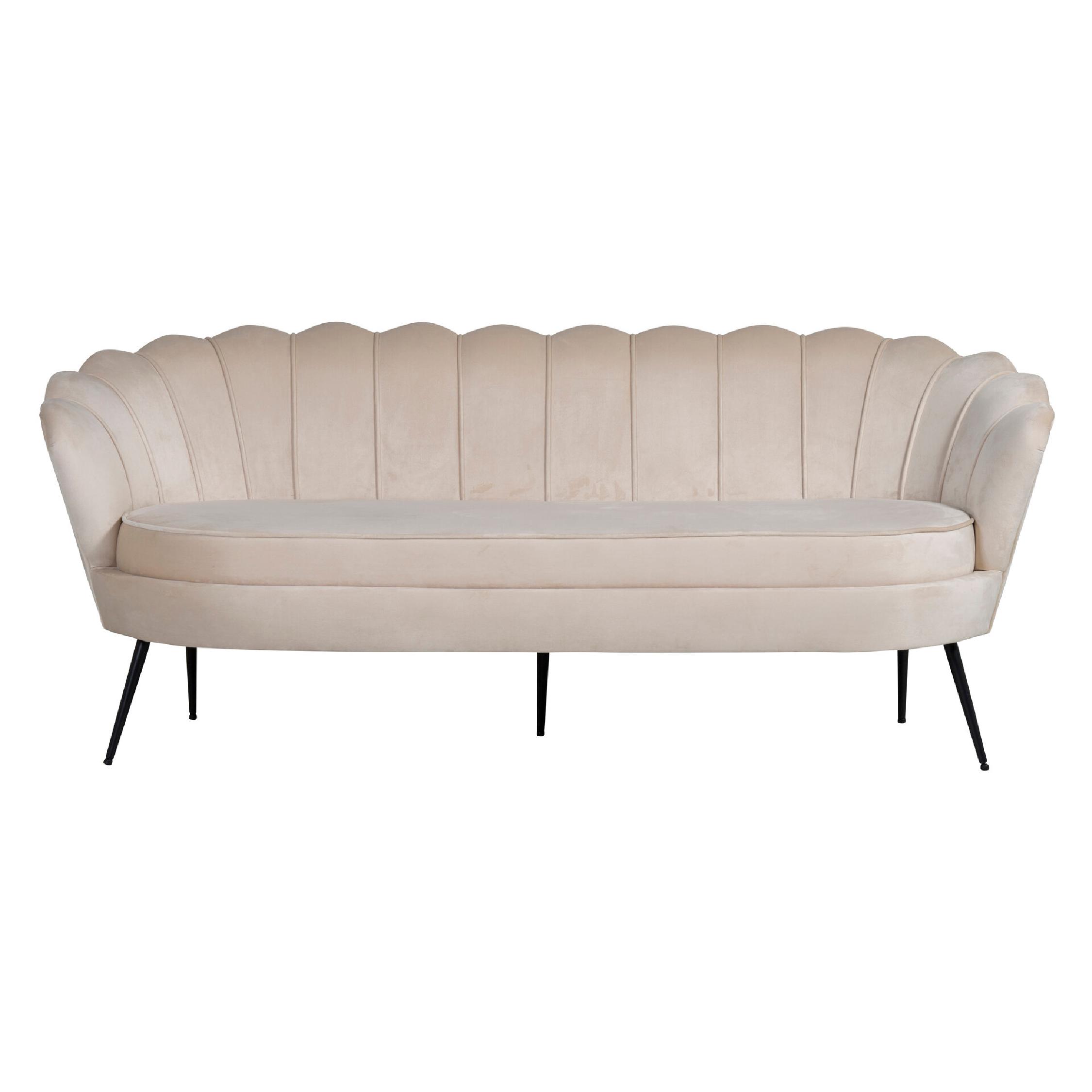 Piro Sofa Beige Fluweel afbeelding 1