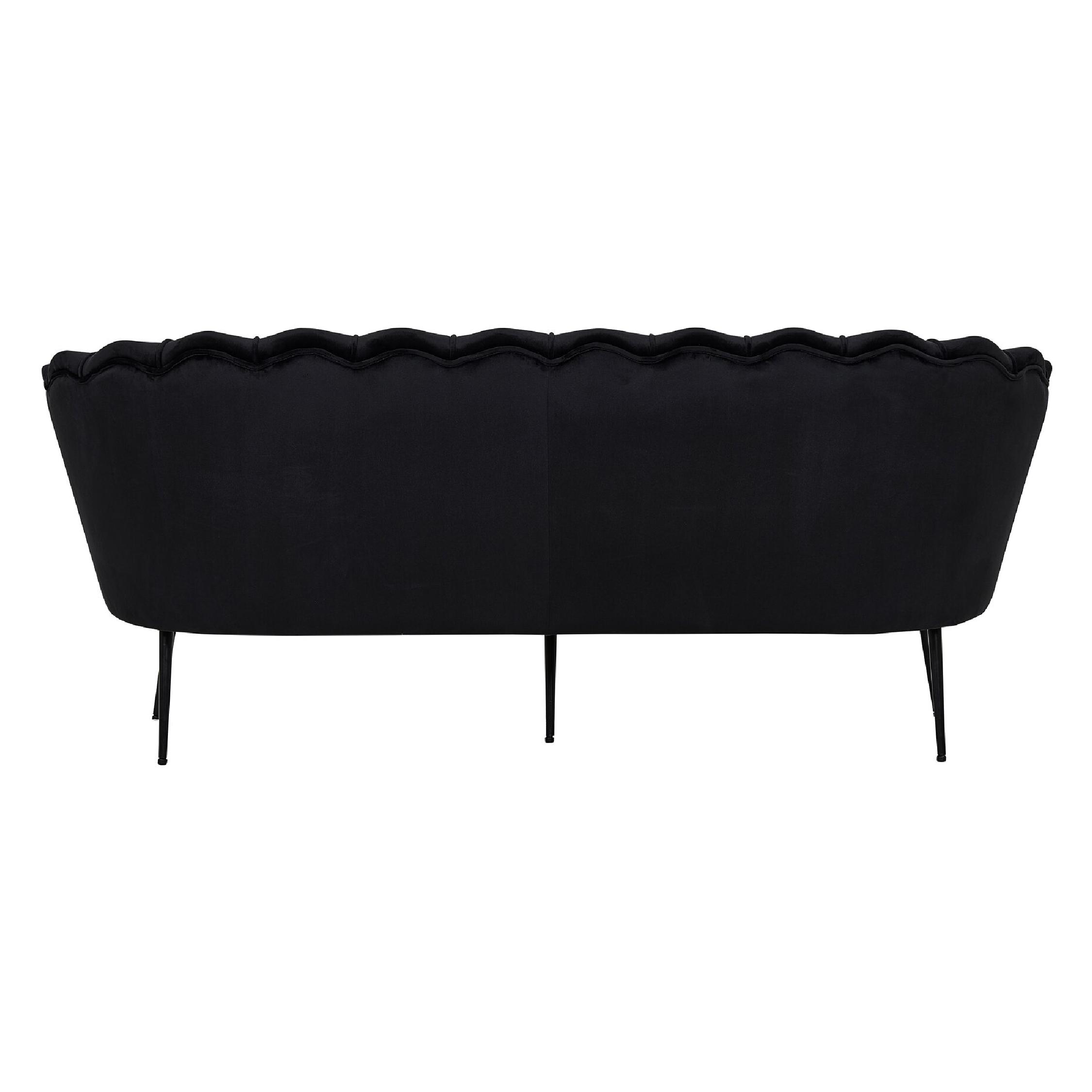 Piro Sofa 3-zits zwart fluweel afbeelding 2