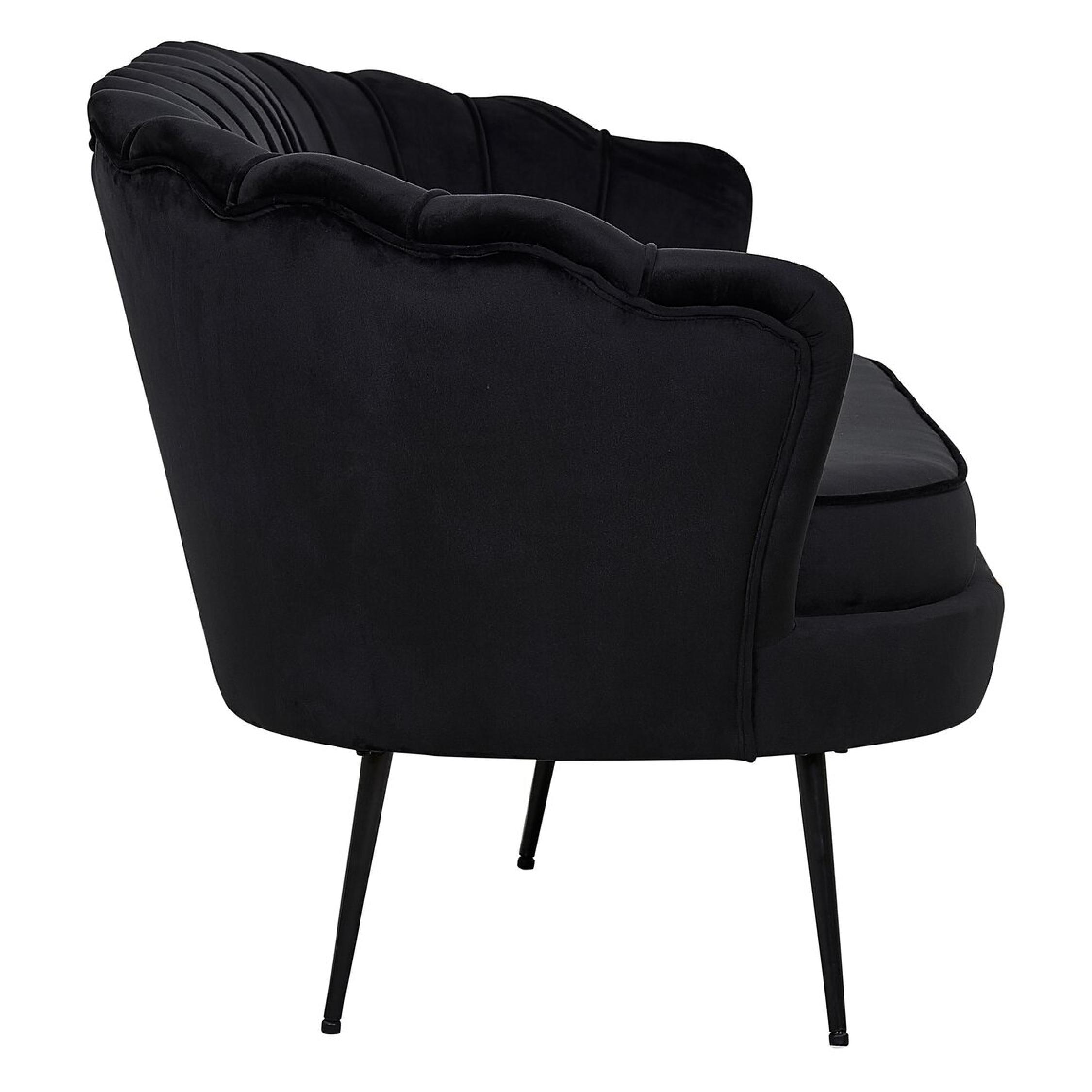 Piro Sofa 3-zits zwart fluweel afbeelding 4