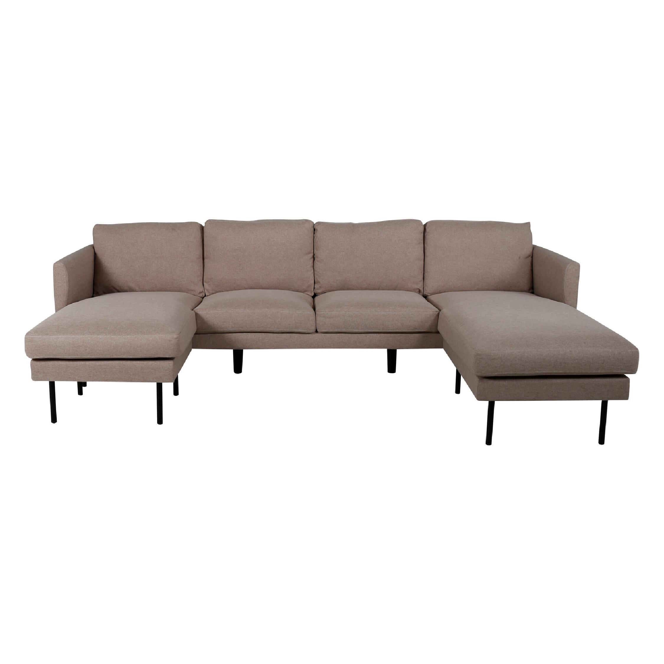 Jano U-Sofa Beige Stof afbeelding 1