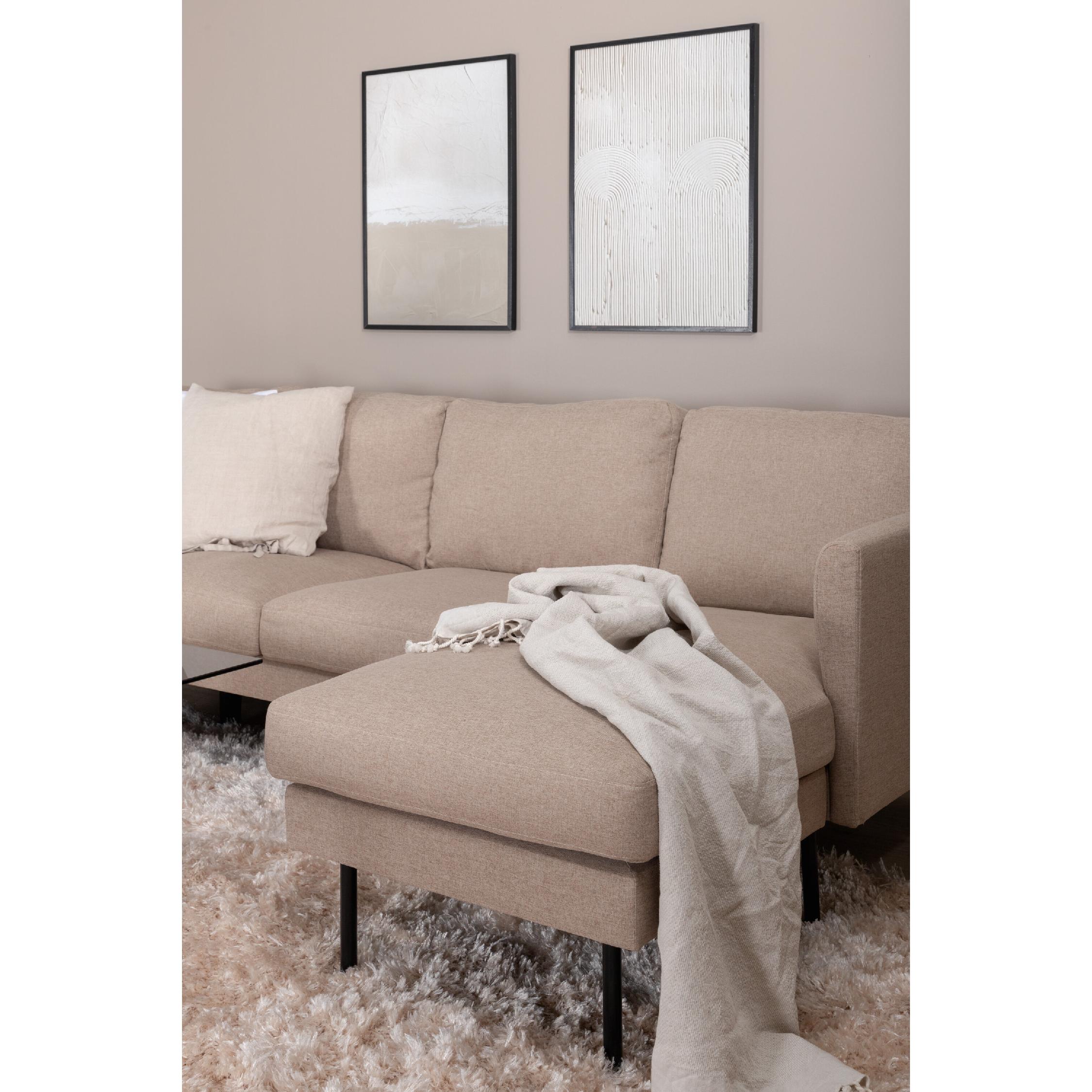 Jano U-Sofa Beige Stof afbeelding 10