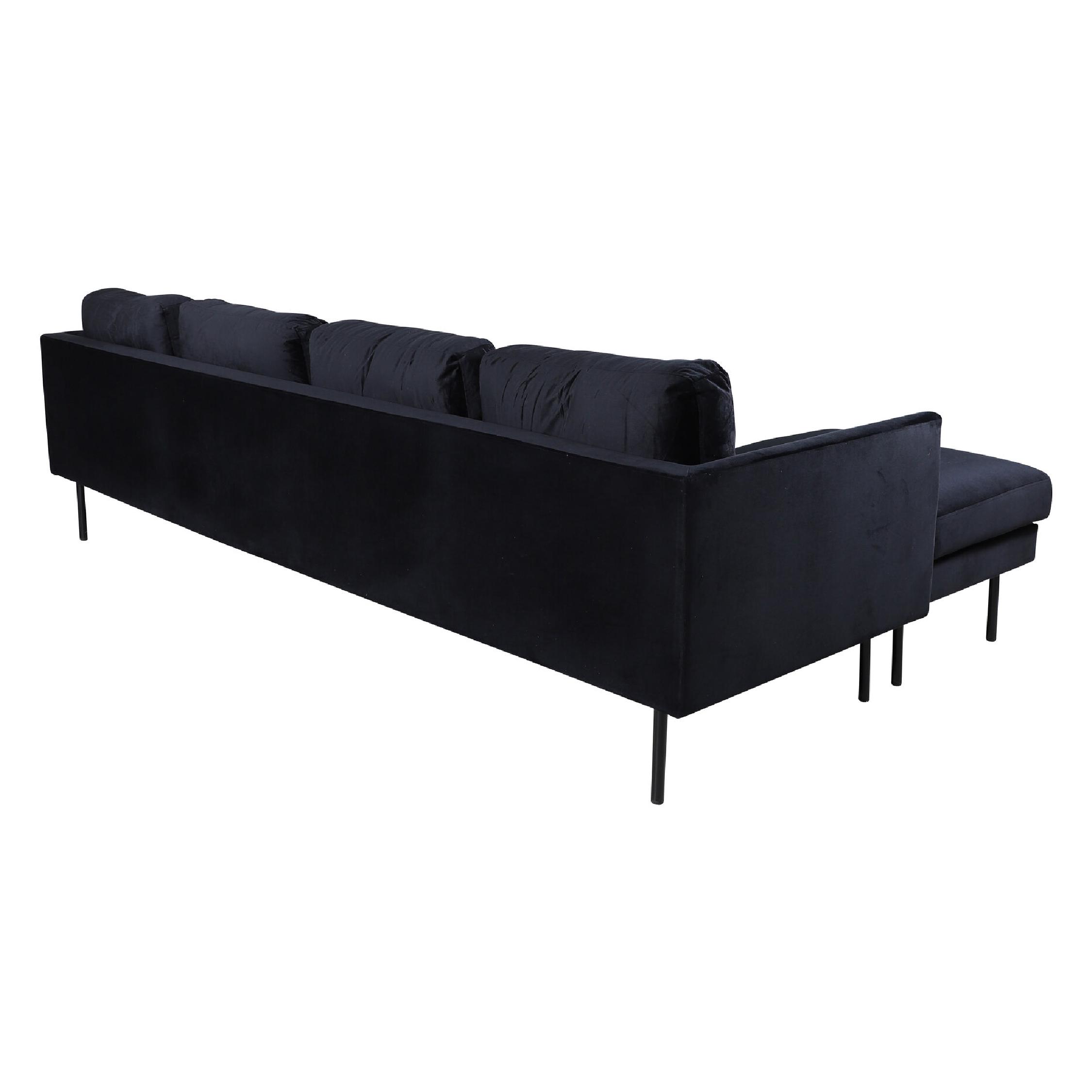 Jano U-Sofa zwart fluweel afbeelding 4