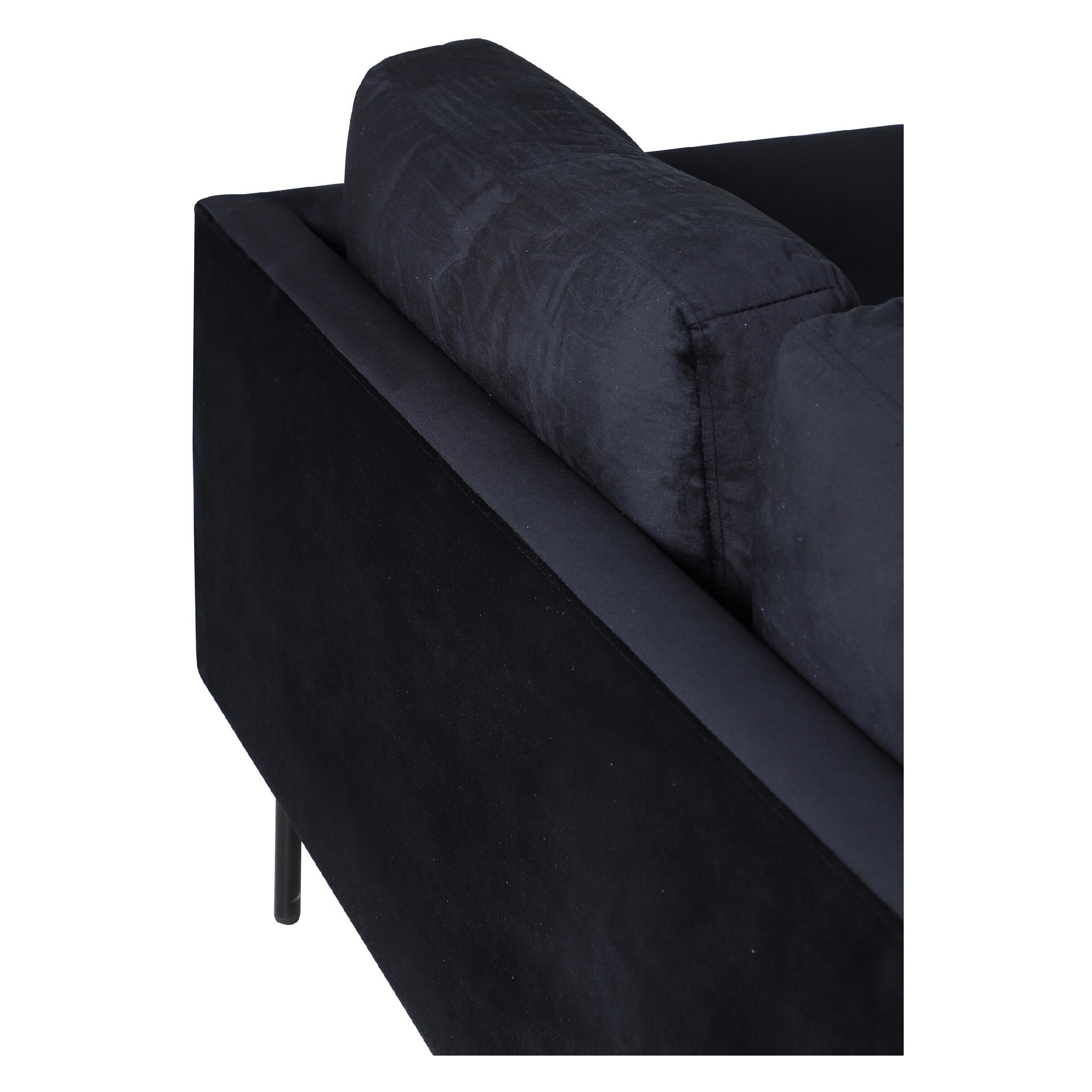 Jano U-Sofa zwart fluweel afbeelding 5