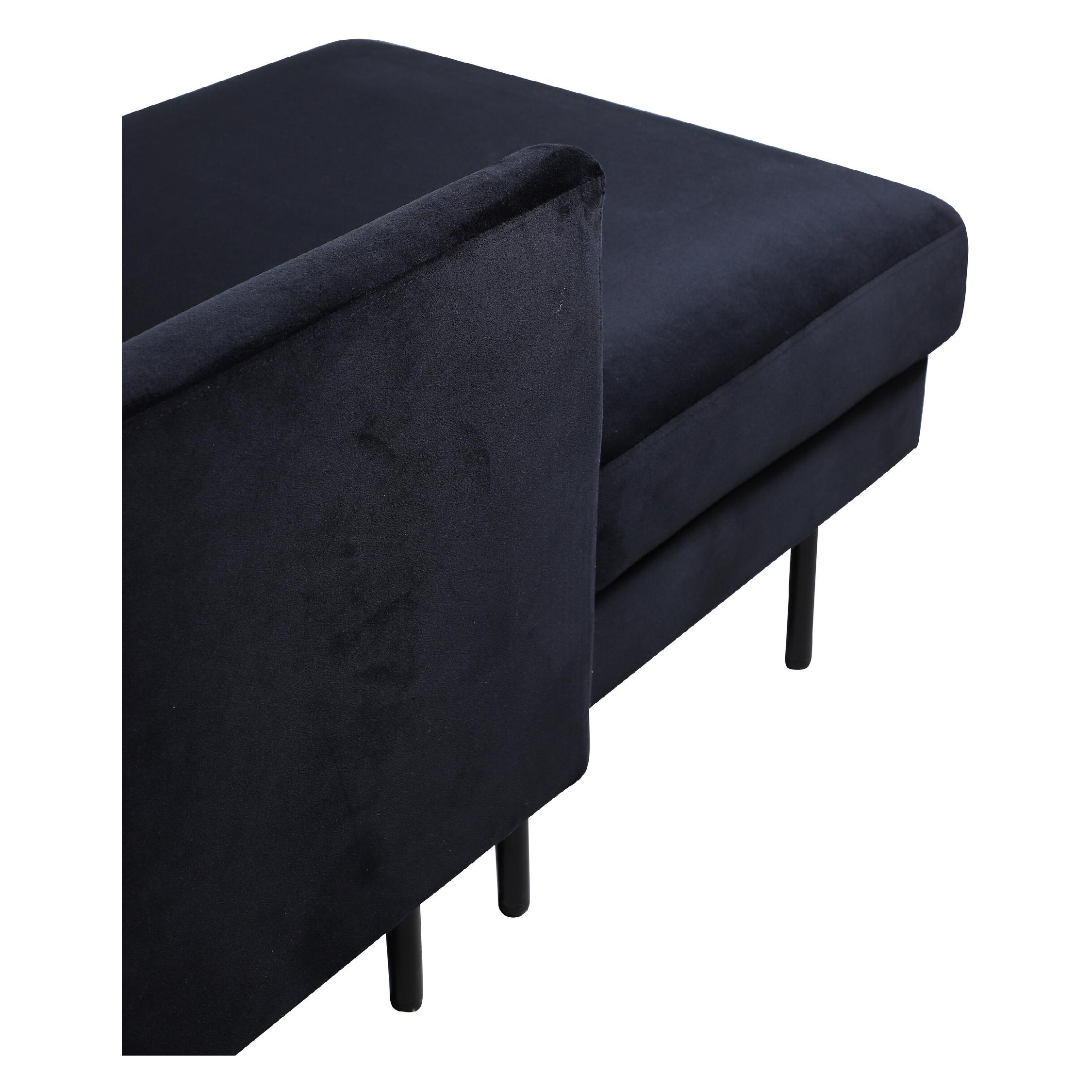 Jano U-Sofa zwart fluweel afbeelding 6