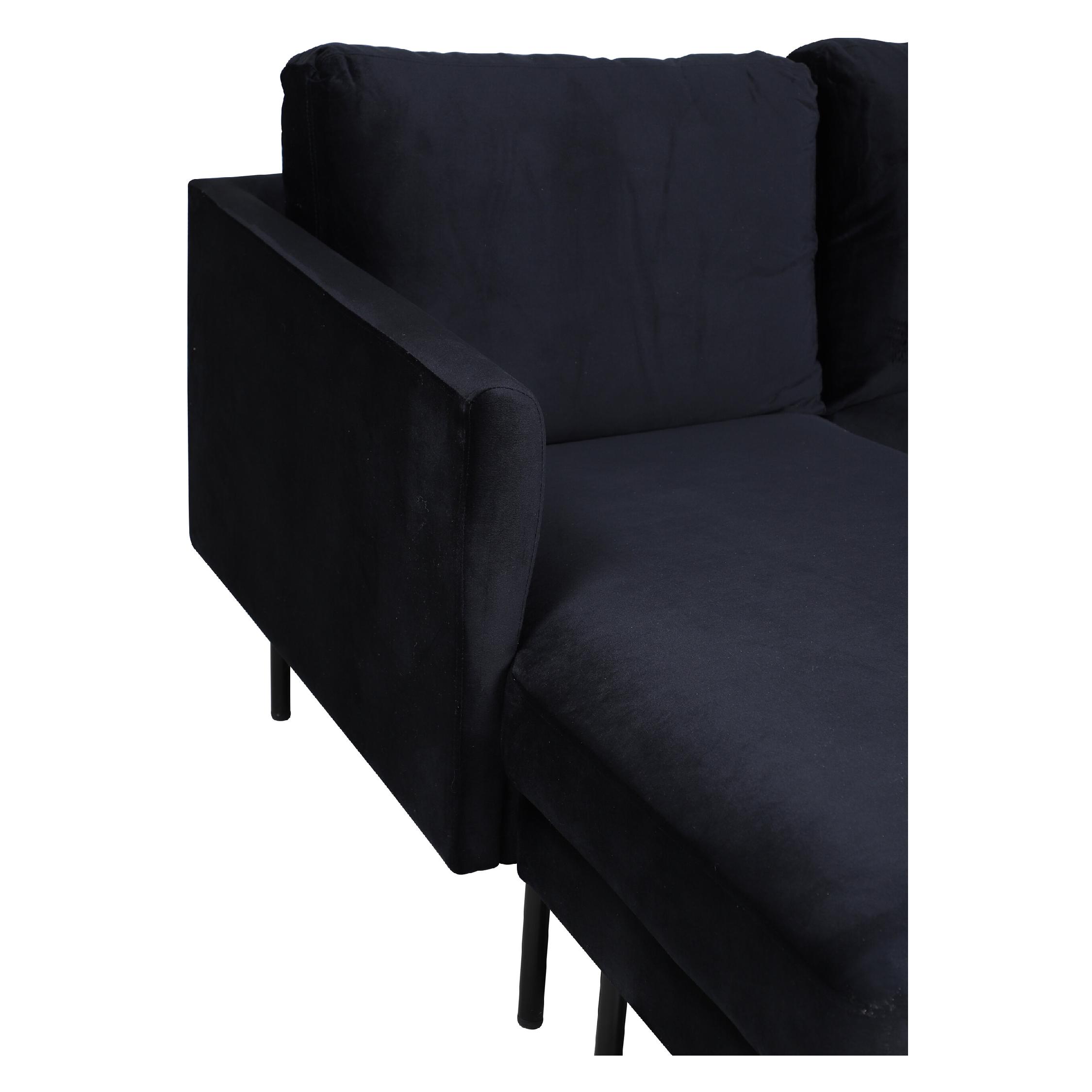 Jano U-Sofa zwart fluweel afbeelding 8