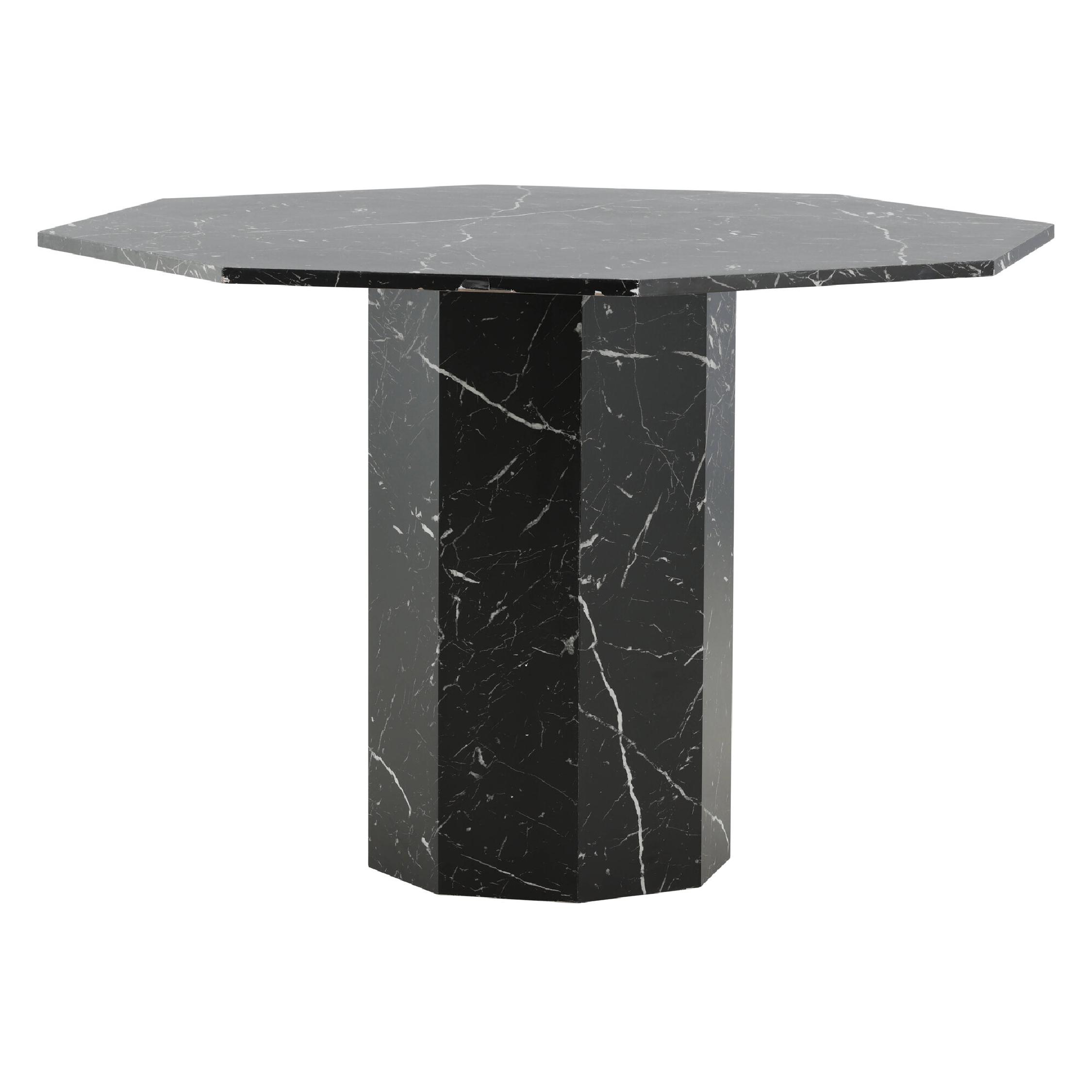 ronde eettafel zwart marmerpatroon afbeelding 6