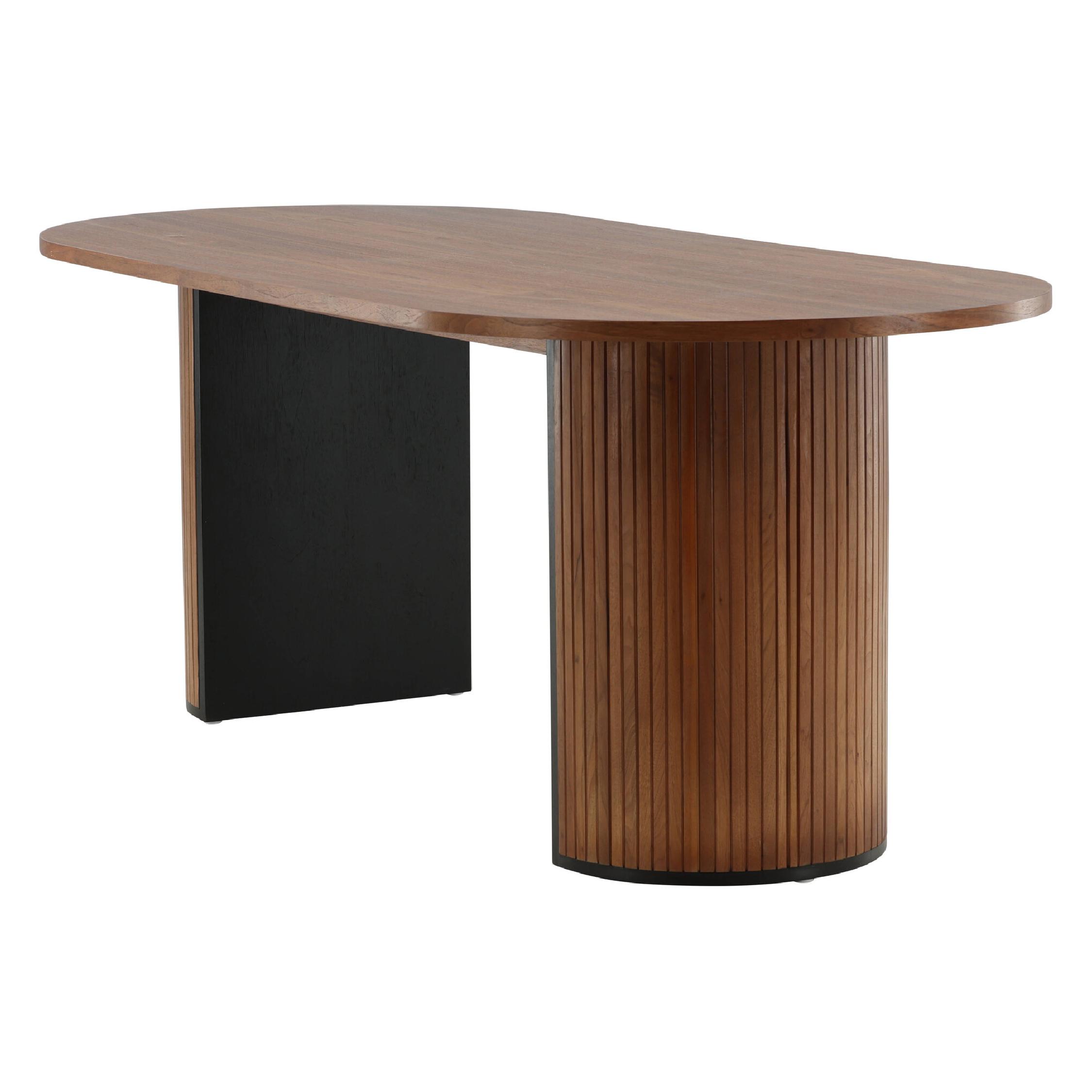 Ovale eettafel walnootkleur afbeelding 9