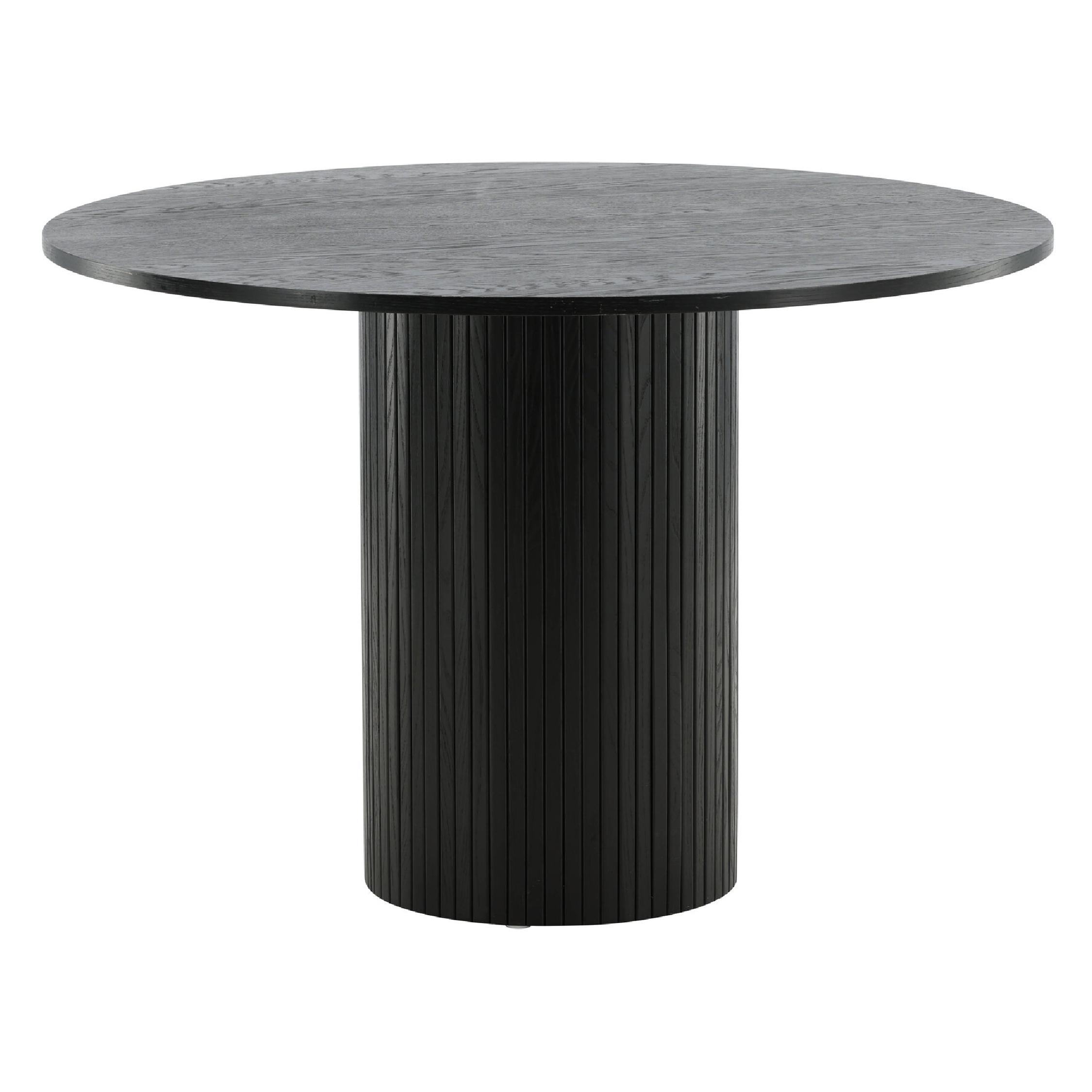 Havi ronde eettafel zwart fineer afbeelding 2