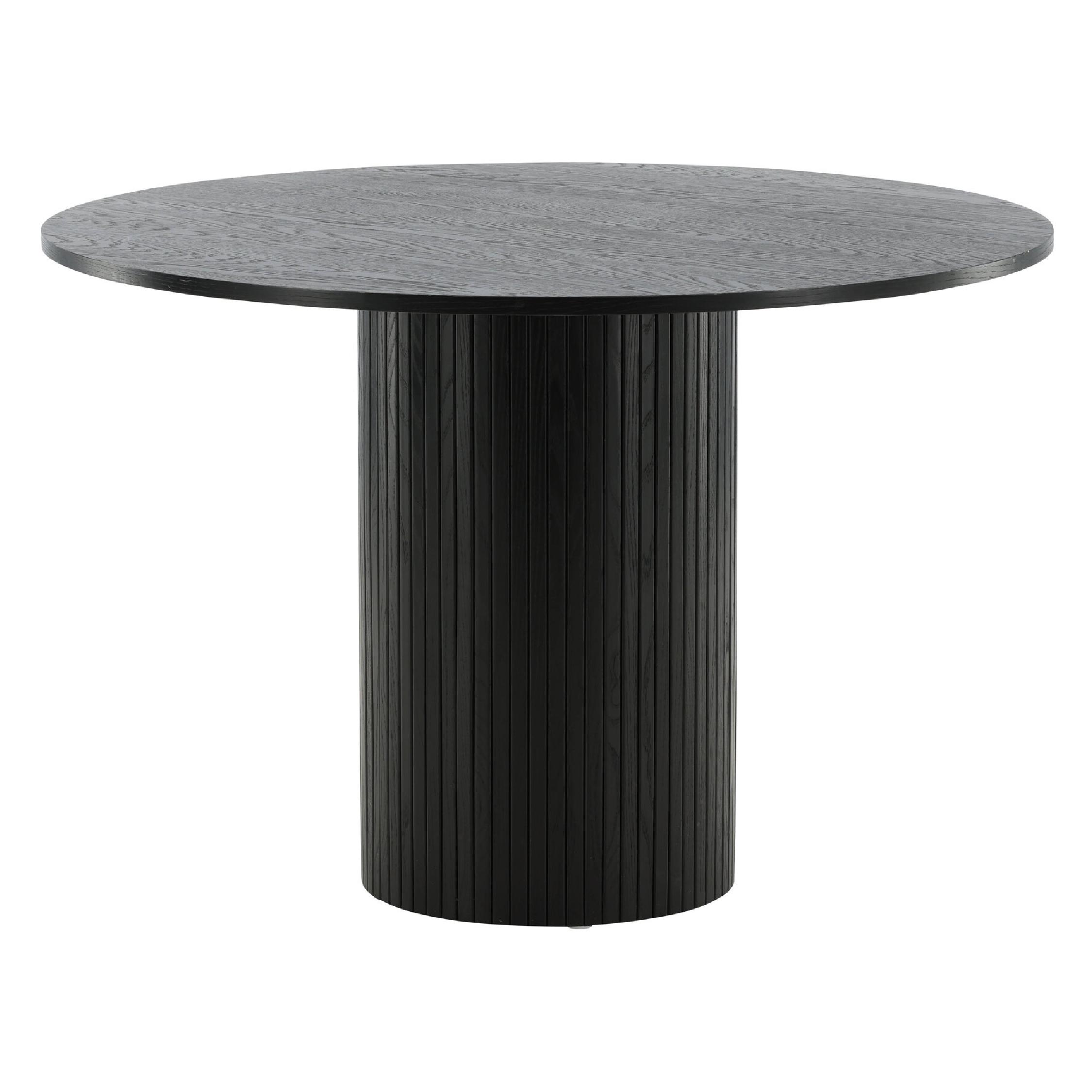 Havi ronde eettafel zwart fineer afbeelding 4